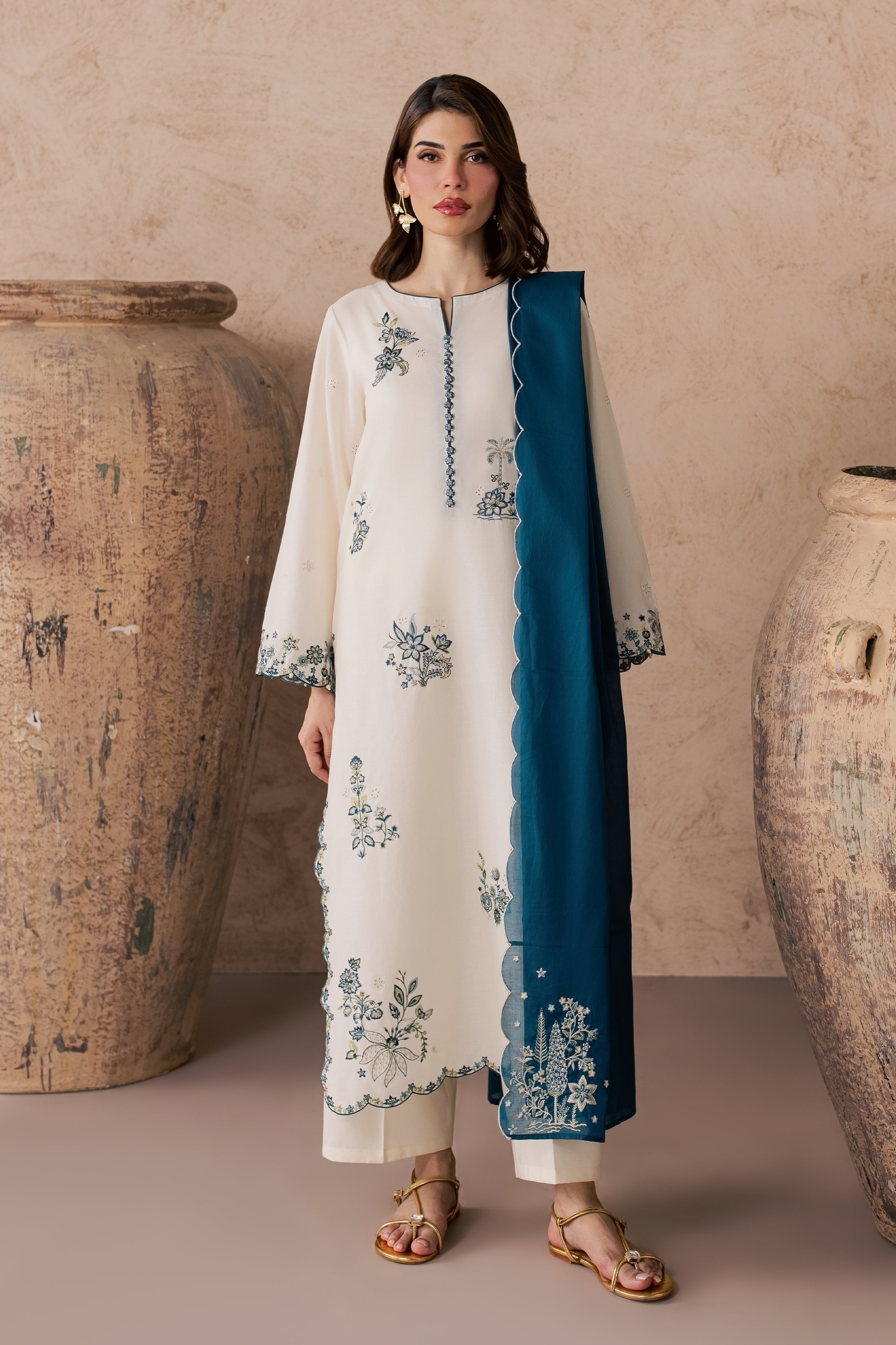  Fable 3Pc - Embroidered Lawn Dress EverydayEdit26  BATIK   XS / Eggnog / Pima Lawn-S / Eggnog / Pima Lawn-M / Eggnog / Pima Lawn-L / Eggnog / Pima Lawn-XL / Eggnog / Pima Lawn