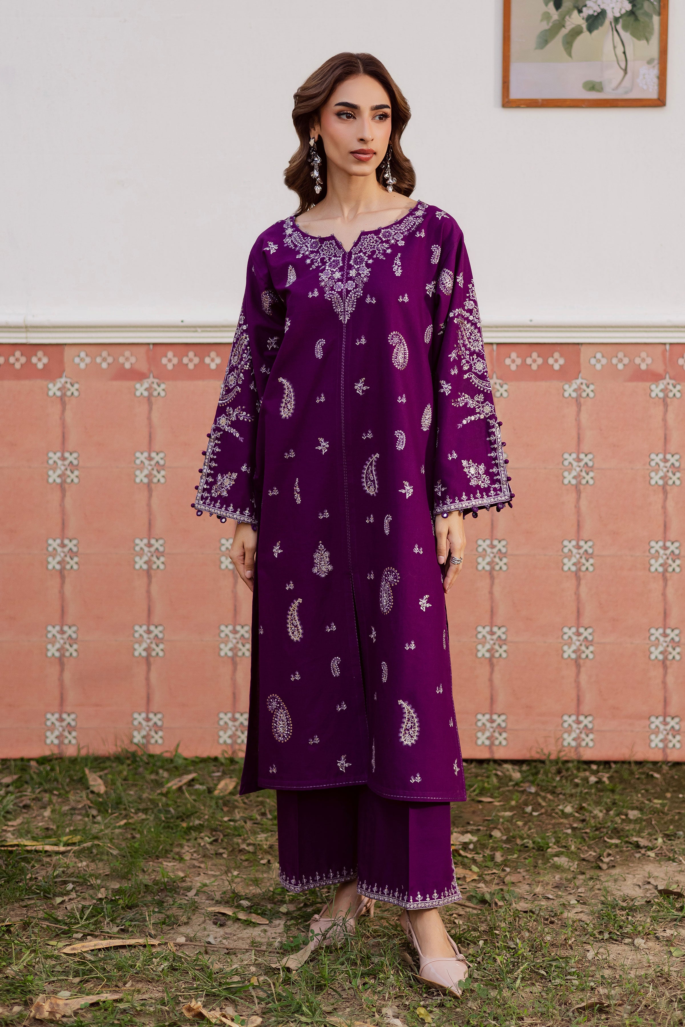  Fave 2Pc - Embroidered Khaddar Dress BATIK WINTER PRET 2025  BATIK   XS / Purple / Khaddar-S / Purple / Khaddar-M / Purple / Khaddar-L / Purple / Khaddar-XL / Purple / Khaddar