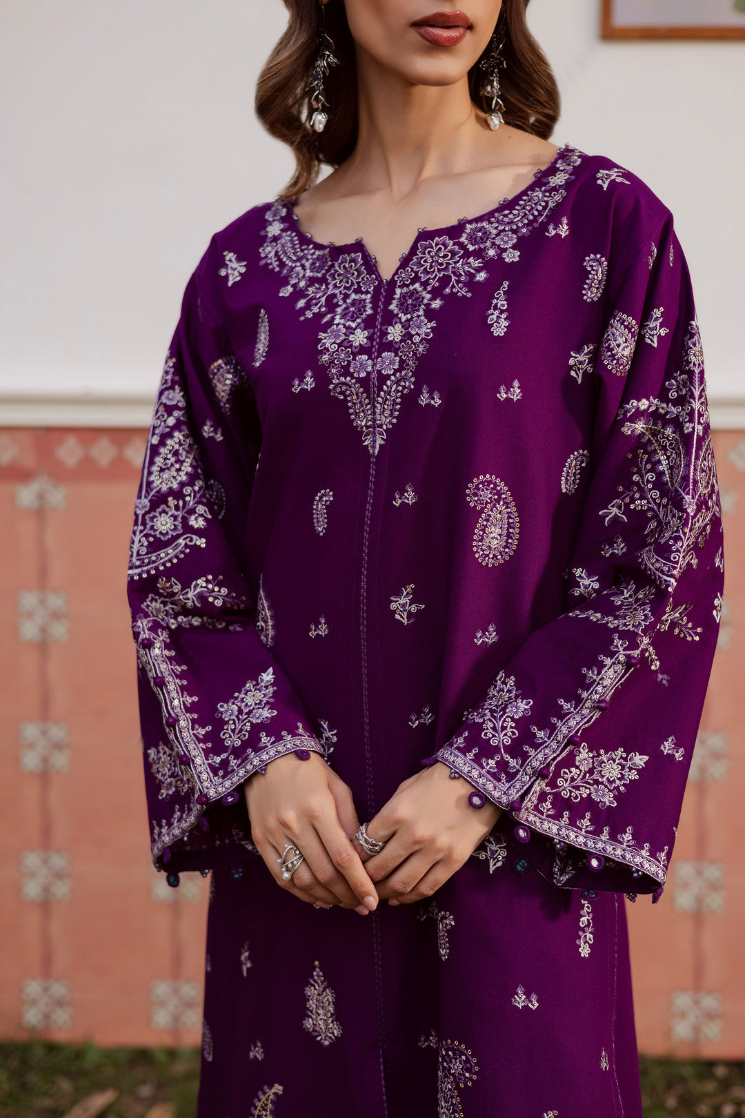  Fave 2Pc - Embroidered Khaddar Dress BATIK WINTER PRET 2025  BATIK   XS / Purple / Khaddar-S / Purple / Khaddar-M / Purple / Khaddar-L / Purple / Khaddar-XL / Purple / Khaddar
