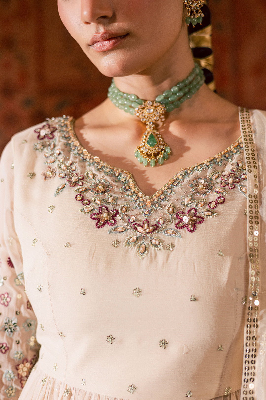  Fiona Lux 3Pc - Chiffon Wedding Frock BATIKLuxePRET2025  BATIK   S / Pearl White / Raw Silk & Crinkle-M / Pearl White / Raw Silk & Crinkle-L / Pearl White / Raw Silk & Crinkle