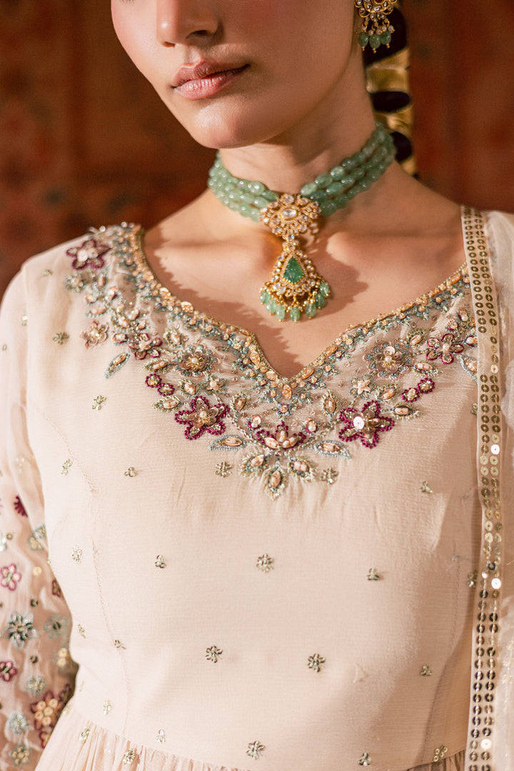  Fiona Lux 3Pc - Chiffon Wedding Frock BATIKLuxePRET2025  BATIK   S / Pearl White / Raw Silk & Crinkle-M / Pearl White / Raw Silk & Crinkle-L / Pearl White / Raw Silk & Crinkle