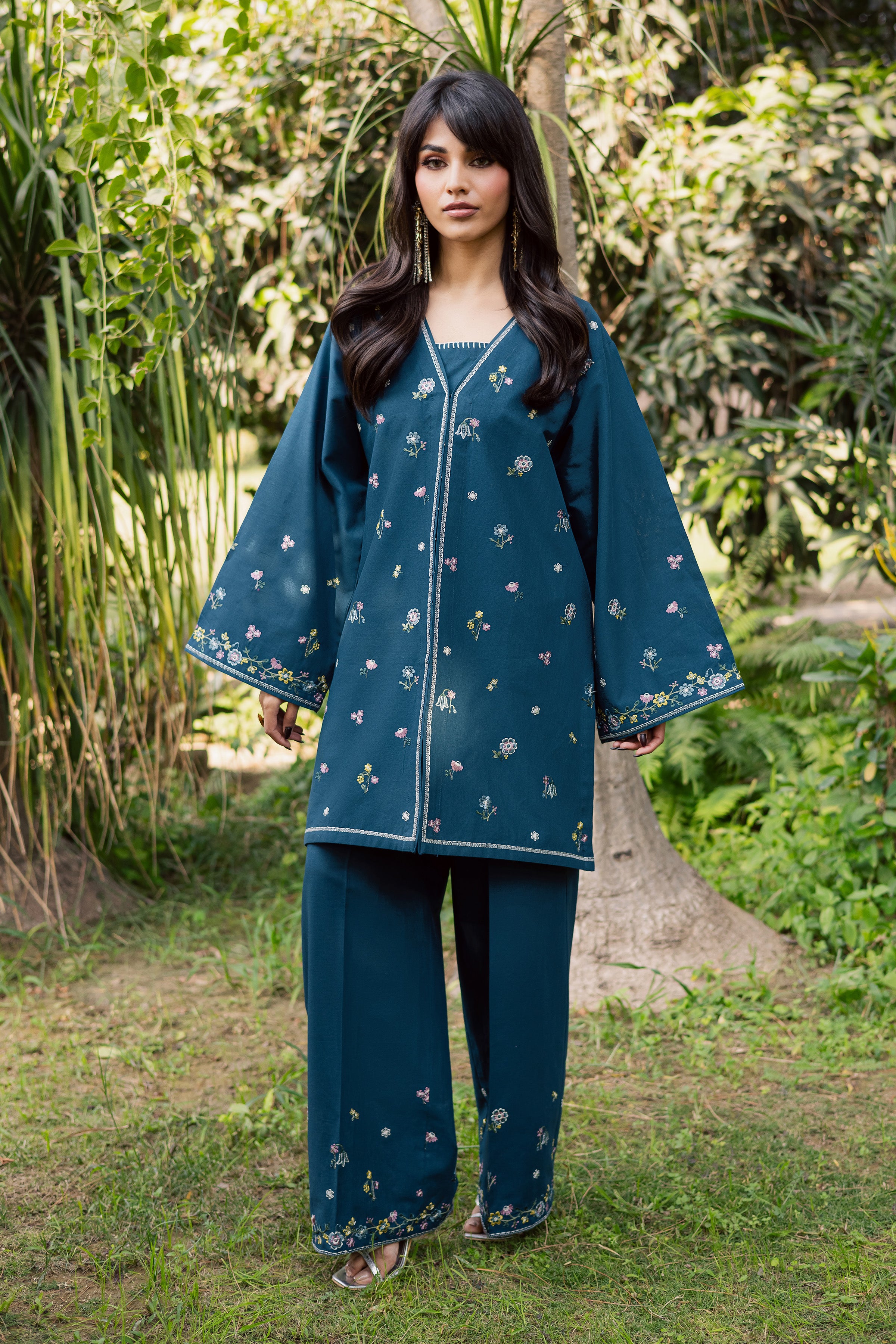  Floral Grace 3Pc - Embroidered Khaddar Dress BATIK WINTER PRET 2025  BATIK   XS / Ocean / Khaddar-S / Ocean / Khaddar-M / Ocean / Khaddar-L / Ocean / Khaddar-XL / Ocean / Khaddar
