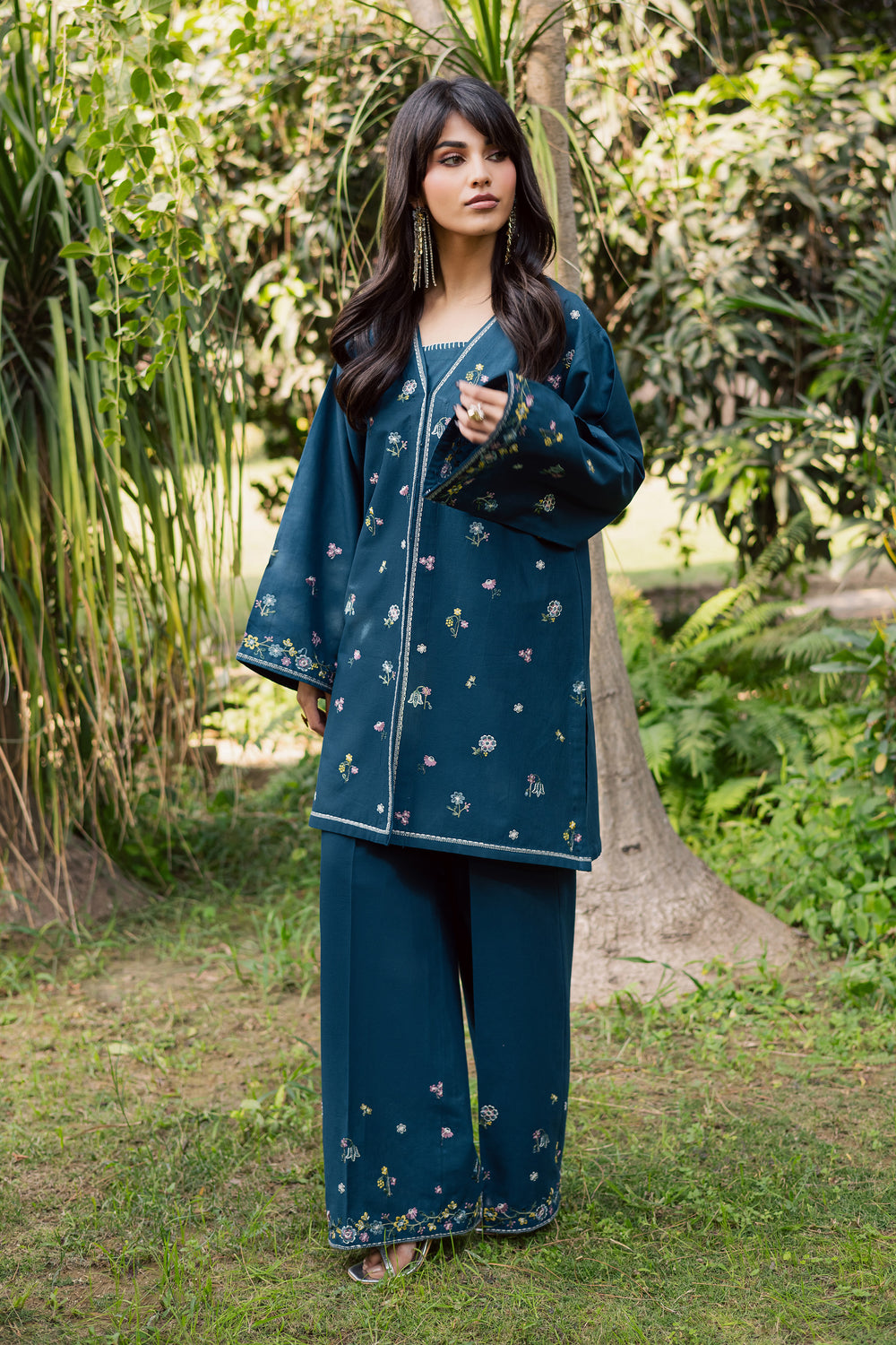  Floral Grace 3Pc - Embroidered Khaddar Dress BATIK WINTER PRET 2025  BATIK   XS / Ocean / Khaddar-S / Ocean / Khaddar-M / Ocean / Khaddar-L / Ocean / Khaddar-XL / Ocean / Khaddar