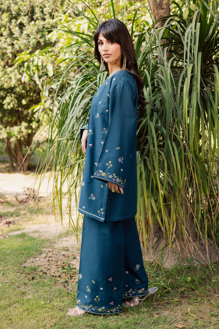  Floral Grace 3Pc - Embroidered Khaddar Dress BATIK WINTER PRET 2025  BATIK   XS / Ocean / Khaddar-S / Ocean / Khaddar-M / Ocean / Khaddar-L / Ocean / Khaddar-XL / Ocean / Khaddar