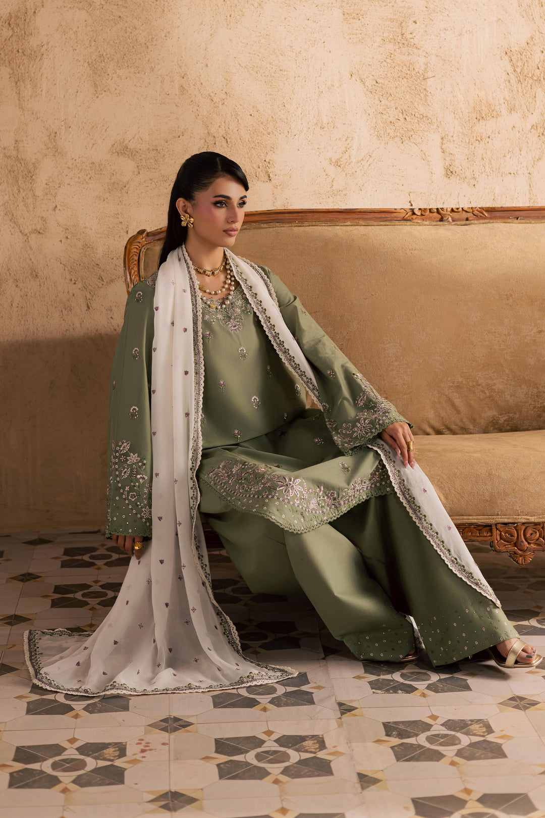  Forest Whisper 3Pc - Embroidered Festive Pret BATIKSS26  BATIK   XS / Moss / Pima Lawn-S / Moss / Pima Lawn-M / Moss / Pima Lawn-L / Moss / Pima Lawn-XL / Moss / Pima Lawn