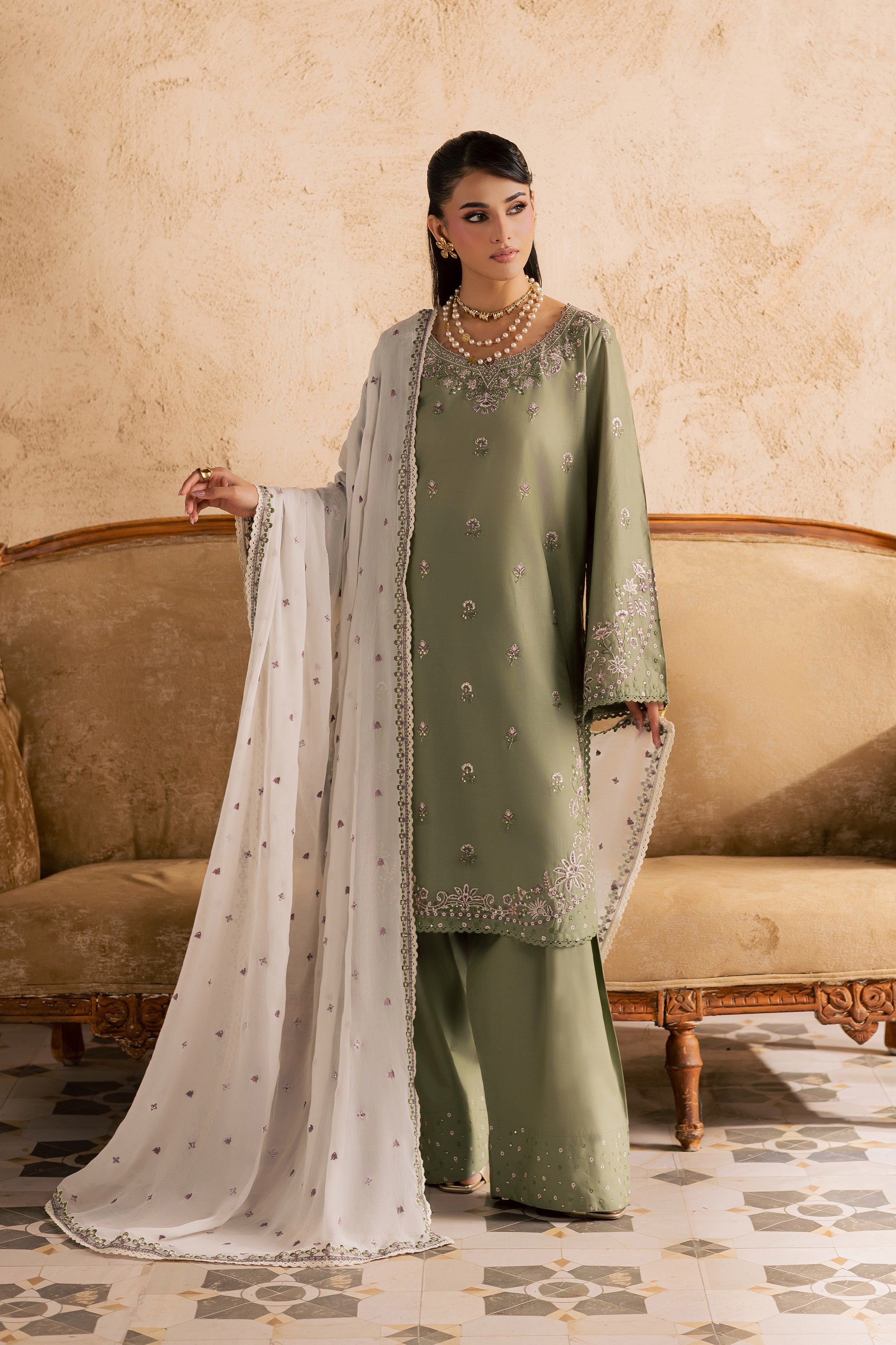  Forest Whisper 3Pc - Embroidered Festive Pret BATIKSS26  BATIK   XS / Moss / Pima Lawn-S / Moss / Pima Lawn-M / Moss / Pima Lawn-L / Moss / Pima Lawn-XL / Moss / Pima Lawn