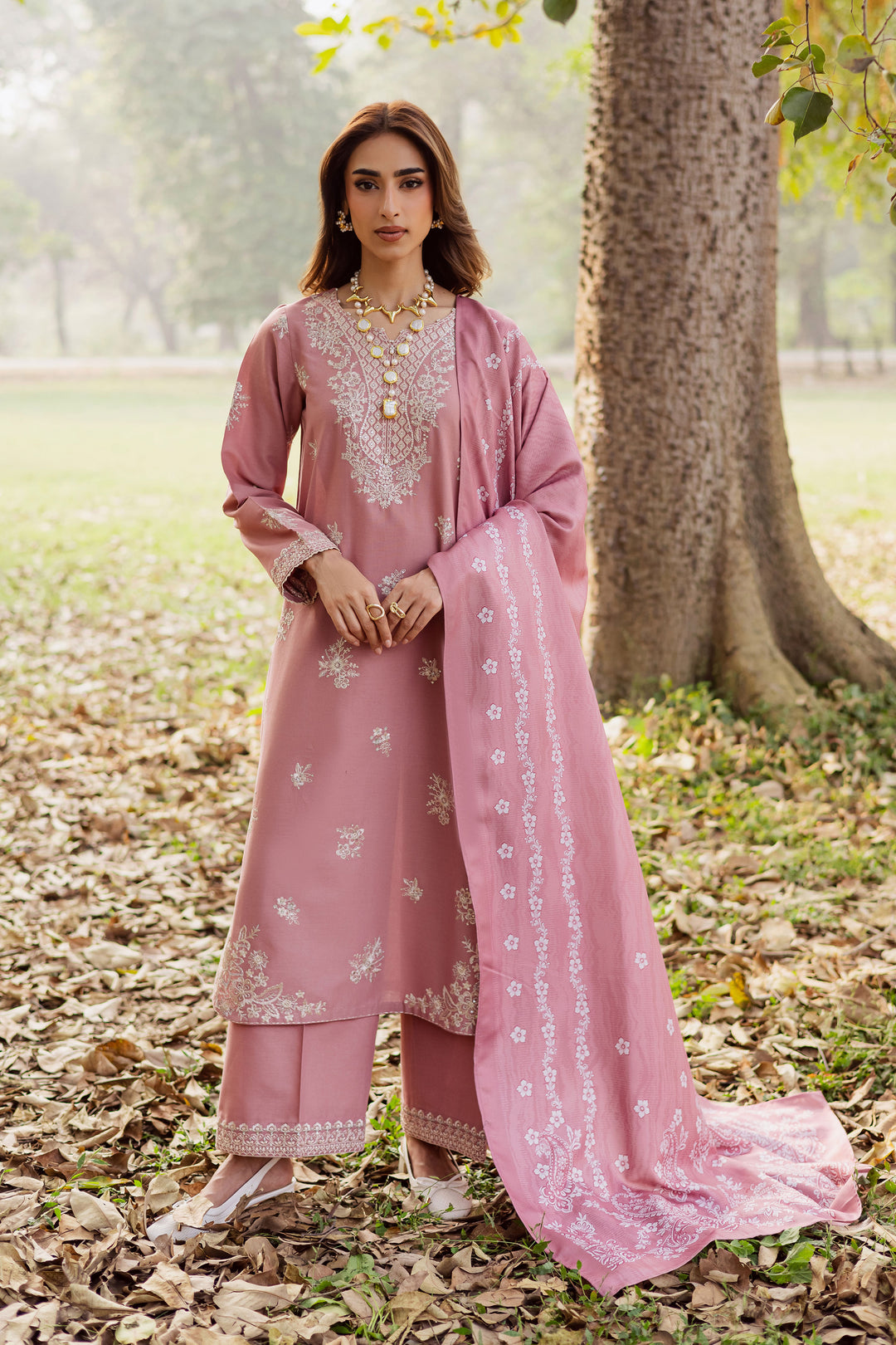  Frolly 3Pc - Embroidered Khaddar Dress BATIK WINTER PRET 2025  BATIK   XS / Tea Pink / Khaddar-S / Tea Pink / Khaddar-M / Tea Pink / Khaddar-L / Tea Pink / Khaddar-XL / Tea Pink / Khaddar