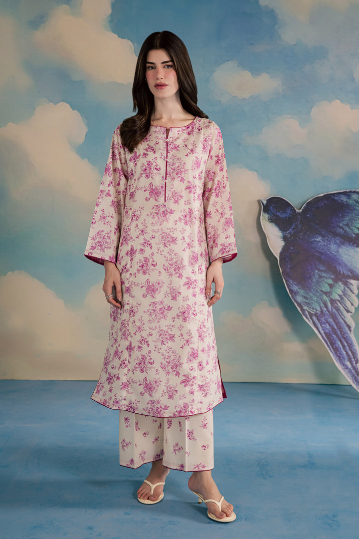 Pink Ferbera 2Pc - Printed Lawn Dress