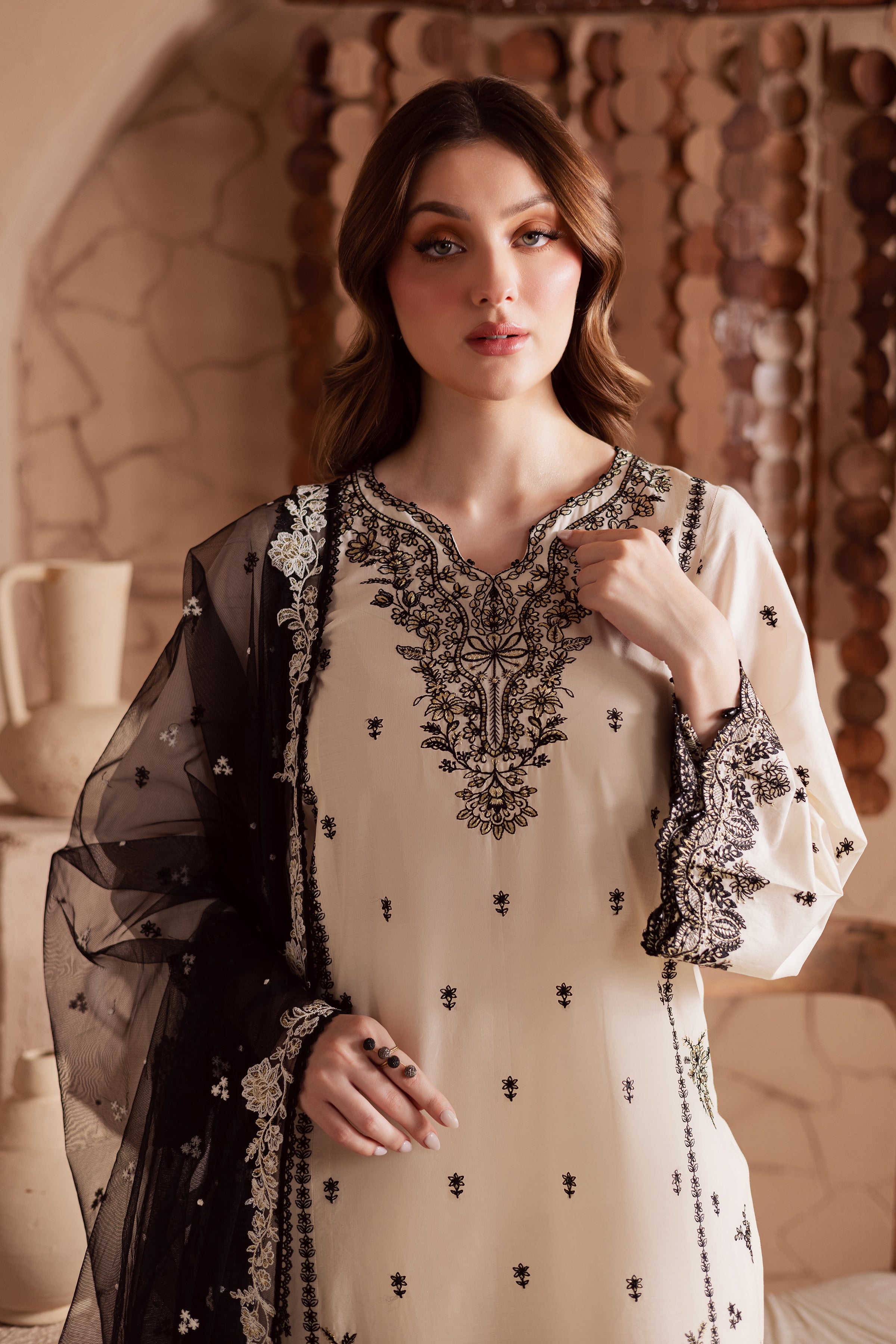 Full Moon 3Pc - Embroidered Lawn Dress Full Moon 3Pc - Embroidered Lawn Dress