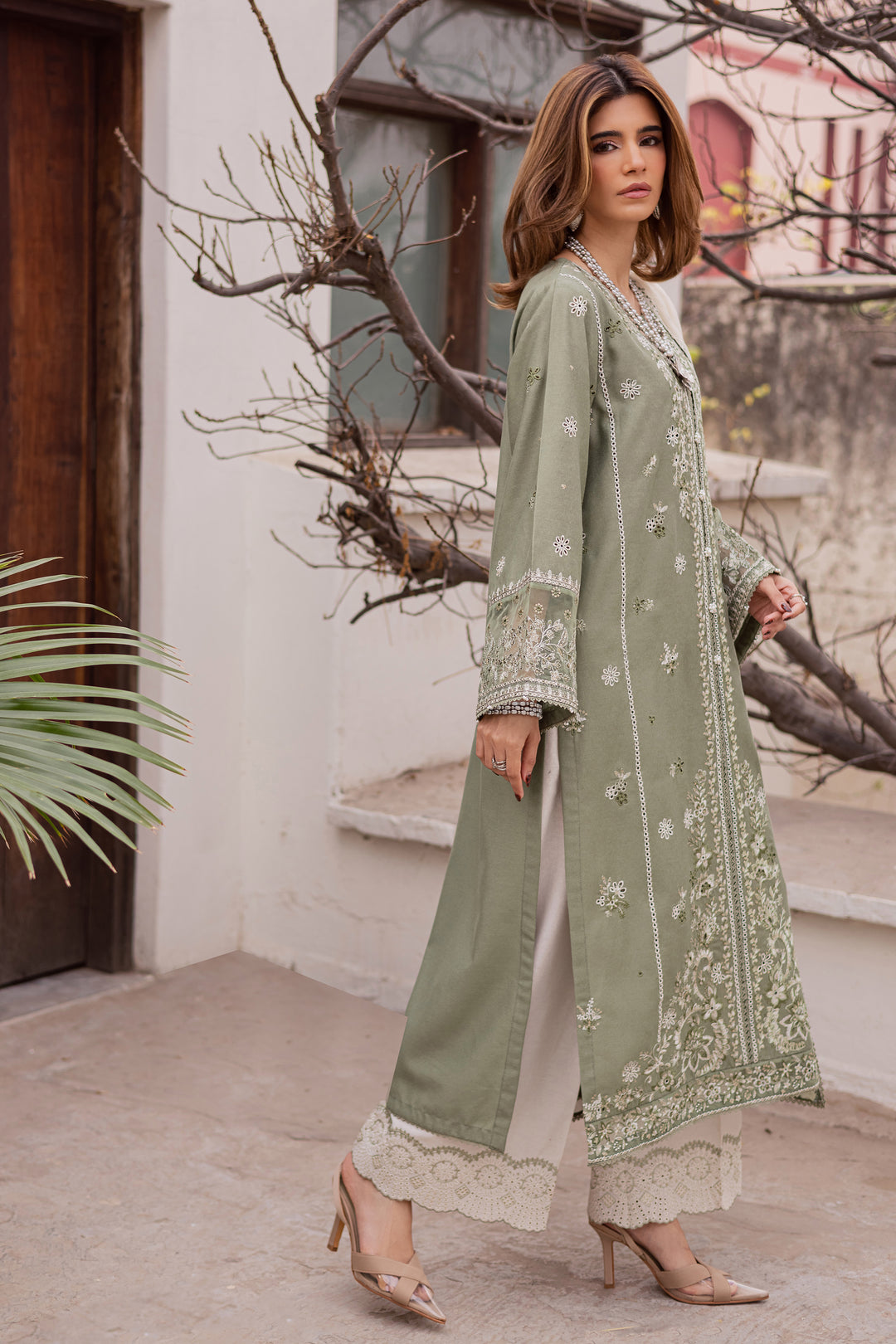  Grass Hopper 3Pc - Embroidered Festive Pret BATIK WINTER PRET 2025  BATIK   XS / Sage Green / Textured Cotton-S / Sage Green / Textured Cotton-M / Sage Green / Textured Cotton-L / Sage Green / Textured Cotton-XL / Sage Green / Textured Cotton