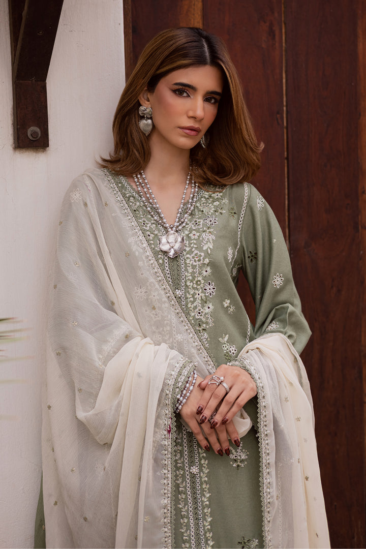  Grass Hopper 3Pc - Embroidered Festive Pret BATIK WINTER PRET 2025  BATIK   XS / Sage Green / Textured Cotton-S / Sage Green / Textured Cotton-M / Sage Green / Textured Cotton-L / Sage Green / Textured Cotton-XL / Sage Green / Textured Cotton