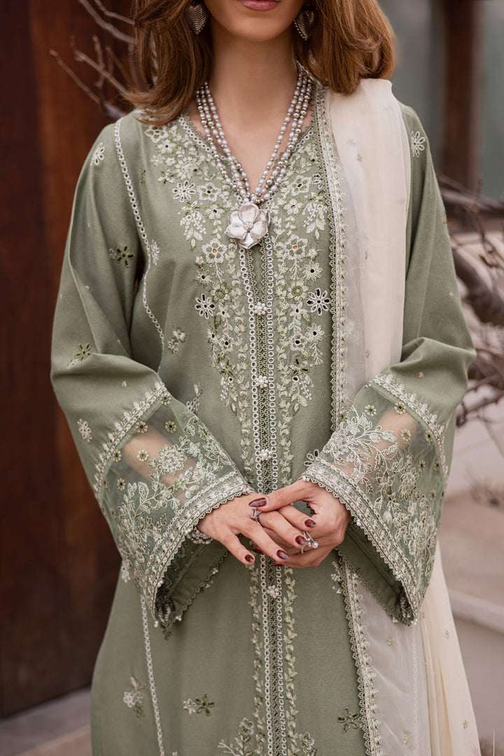  Grass Hopper 3Pc - Embroidered Festive Pret BATIK WINTER PRET 2025  BATIK   XS / Sage Green / Textured Cotton-S / Sage Green / Textured Cotton-M / Sage Green / Textured Cotton-L / Sage Green / Textured Cotton-XL / Sage Green / Textured Cotton