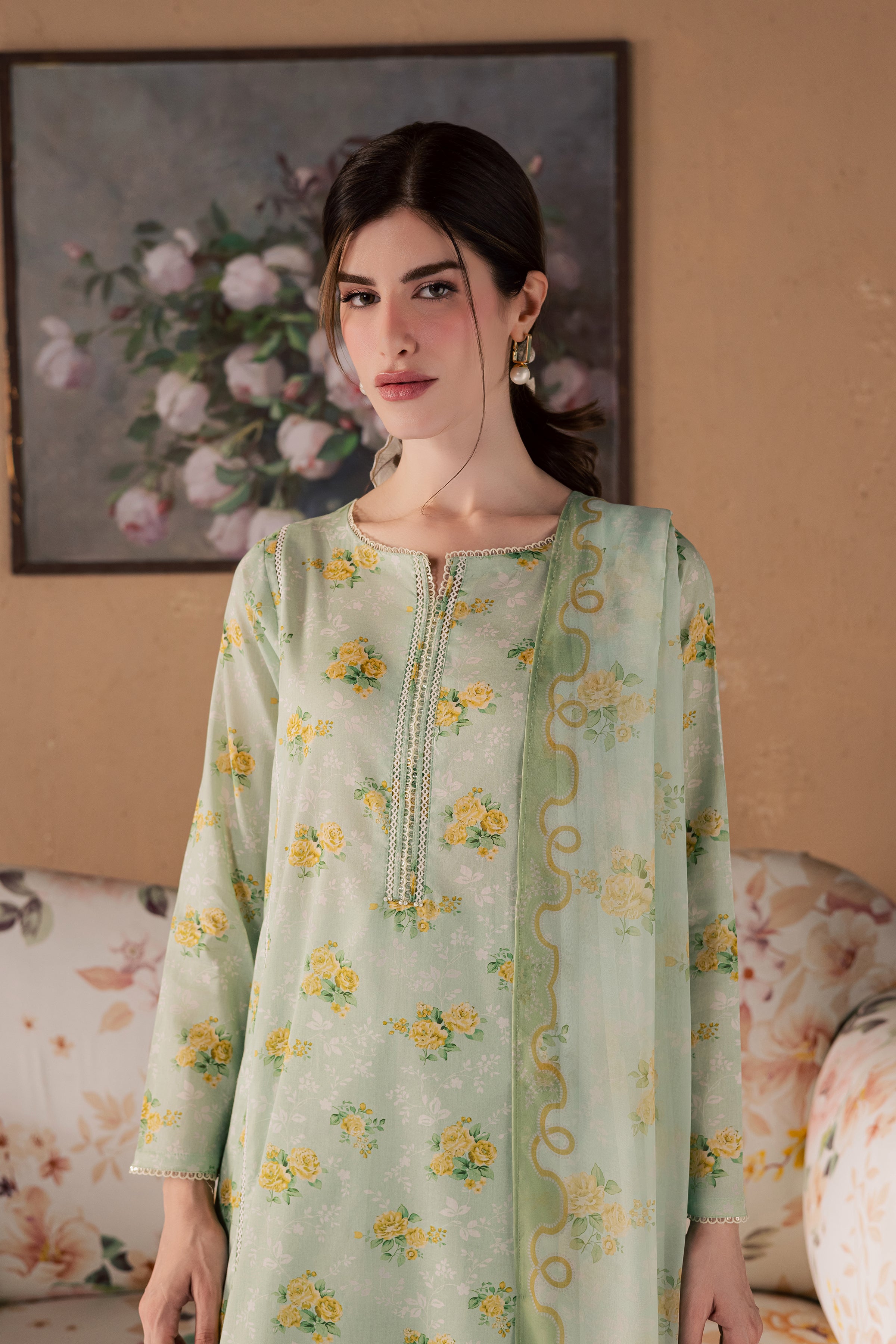  Green Glaze 3Pc - Printed Lawn Dress BATIKSS26  BATIK   XS / Green / Lawn-S / Green / Lawn-M / Green / Lawn-L / Green / Lawn-XL / Green / Lawn