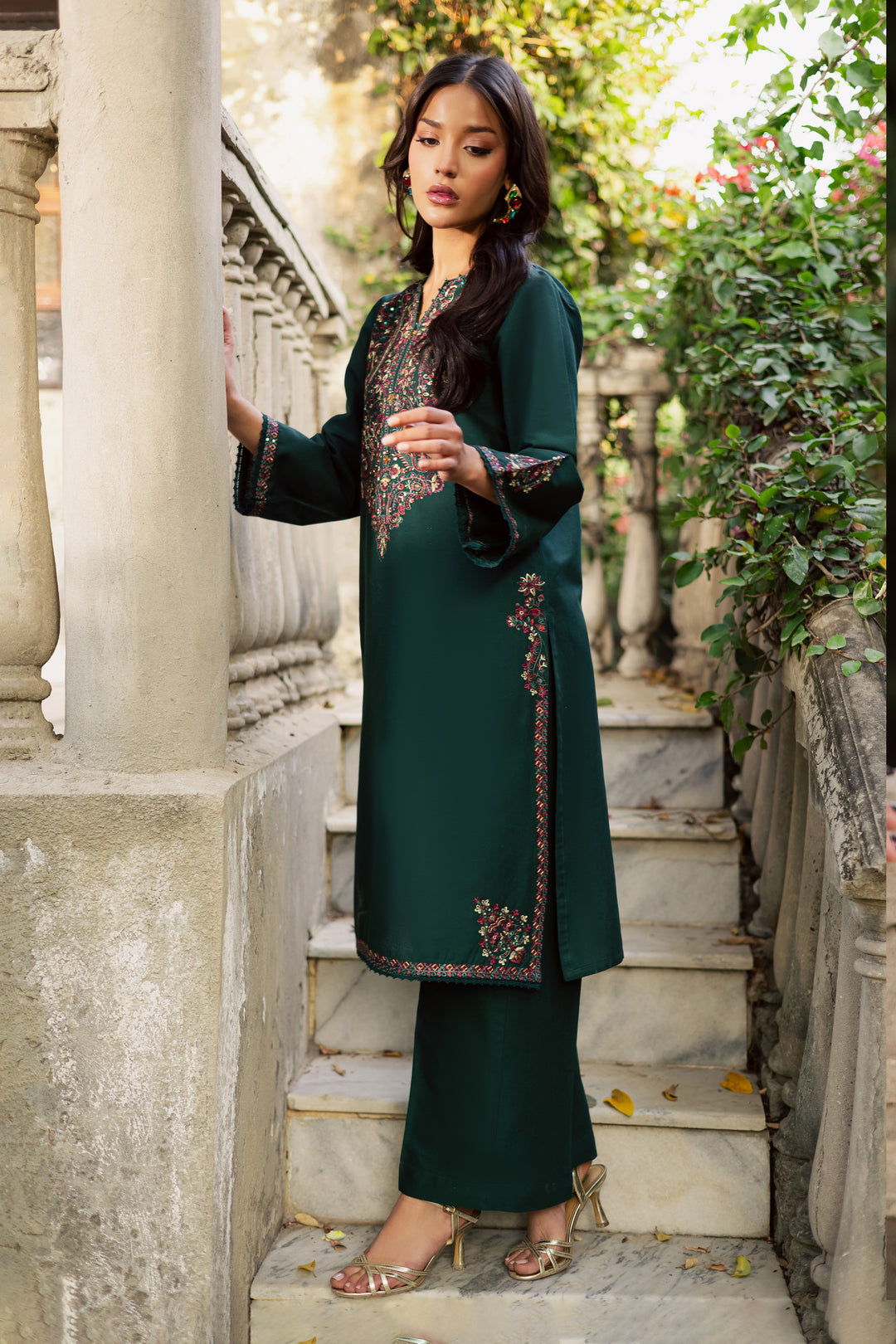  Green Grinch 2Pc - Embroidered Khaddar Dress BATIK WINTER PRET 2025  BATIK   XS / Green / Khaddar-S / Green / Khaddar-M / Green / Khaddar-L / Green / Khaddar-XL / Green / Khaddar