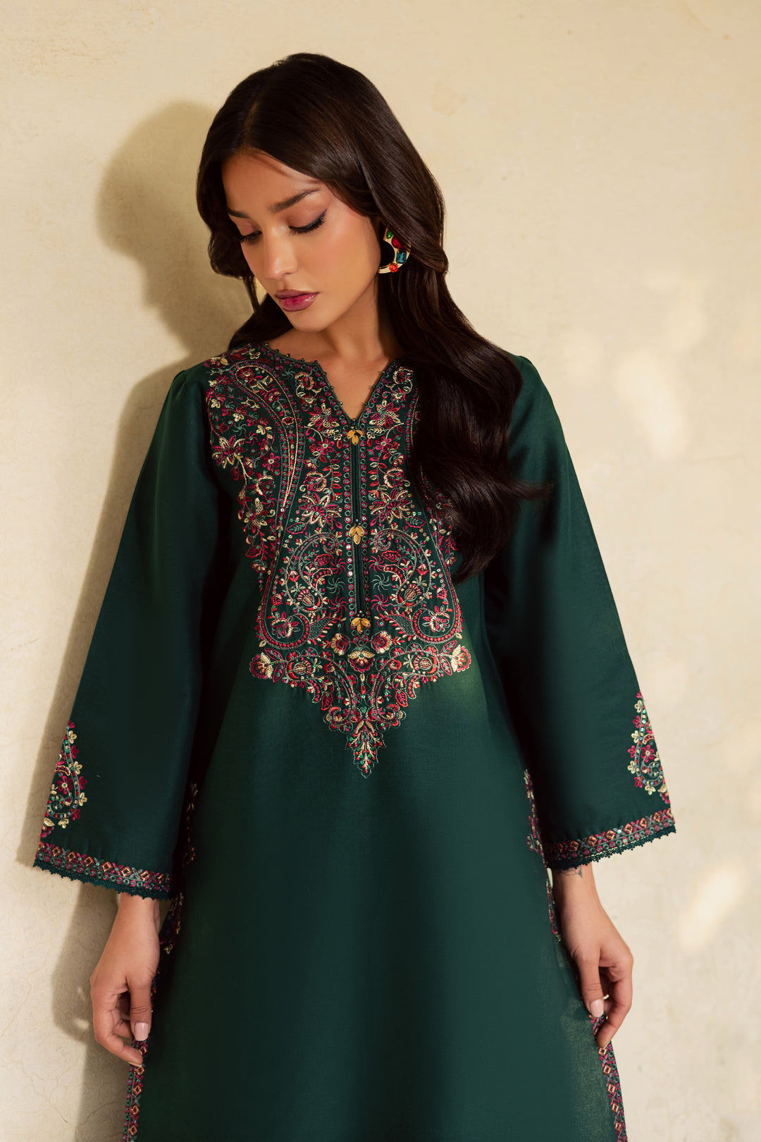  Green Grinch 2Pc - Embroidered Khaddar Dress BATIK WINTER PRET 2025  BATIK   XS / Green / Khaddar-S / Green / Khaddar-M / Green / Khaddar-L / Green / Khaddar-XL / Green / Khaddar