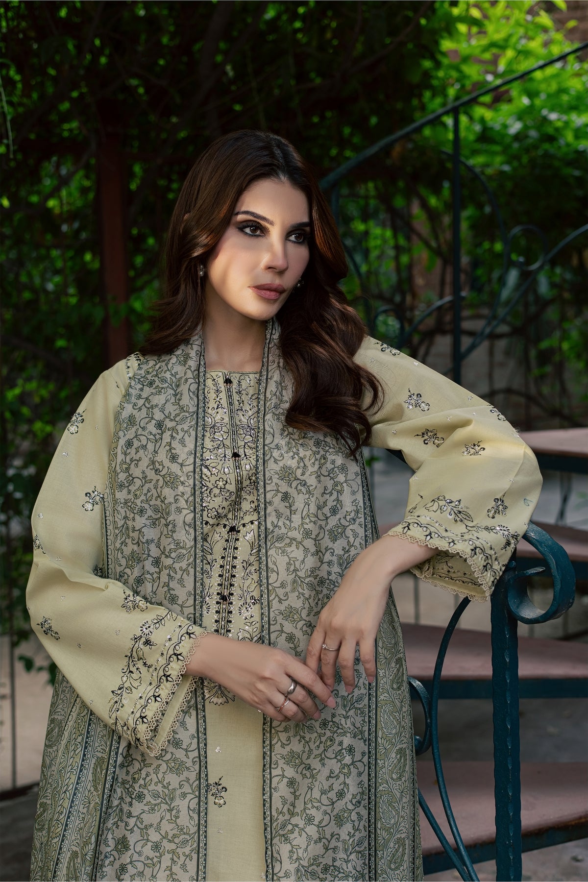 Green Obsidian 3Pc - Embroidered Khaddar Pret PRETKHADDAR2026  BATIK   XS / Alfalfa / Khaddar