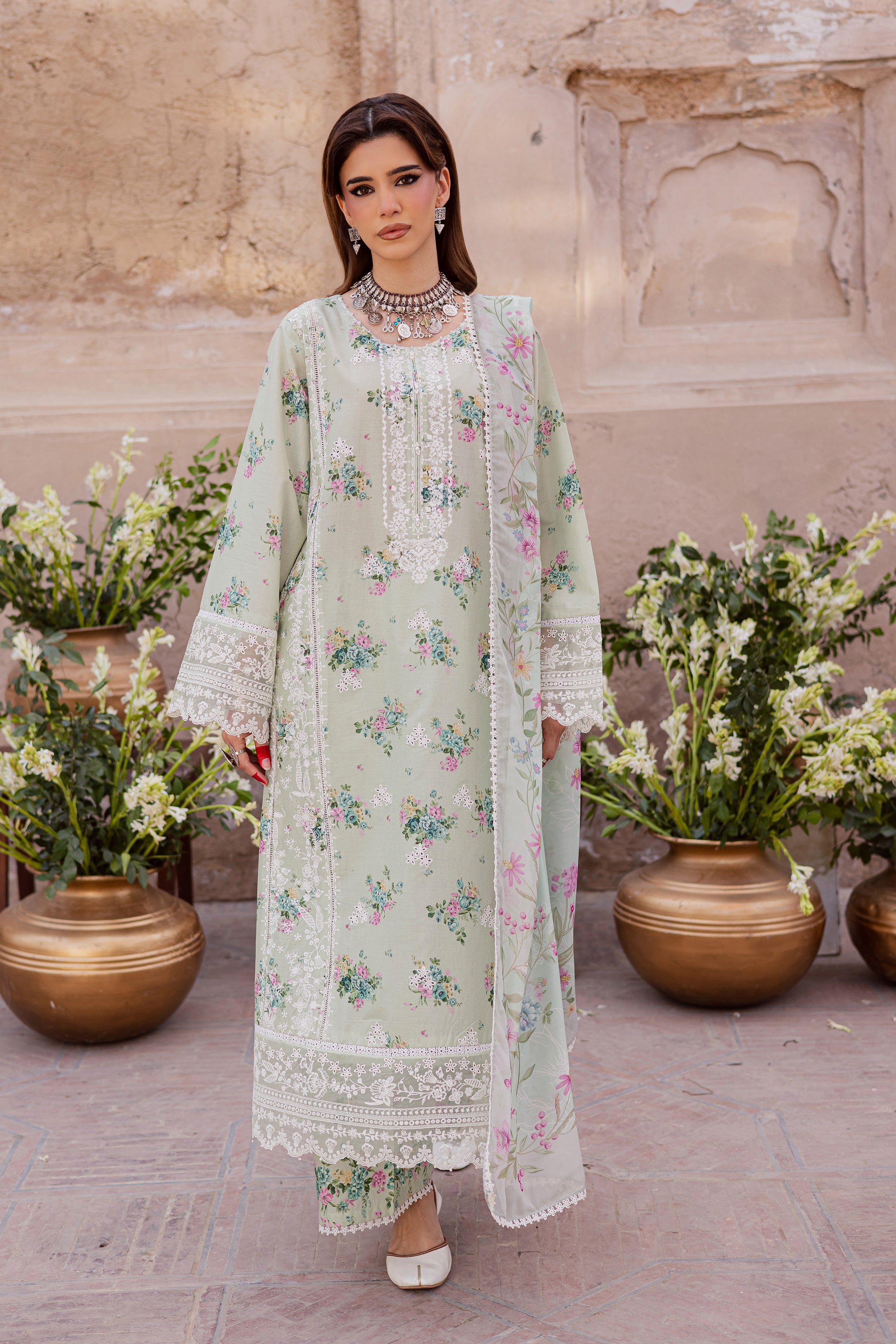  Green Pie 3Pc - Festive Eid Prints BATIKEID2026  BATIK   XS / Green / Lawn-S / Green / Lawn-M / Green / Lawn-L / Green / Lawn-XL / Green / Lawn
