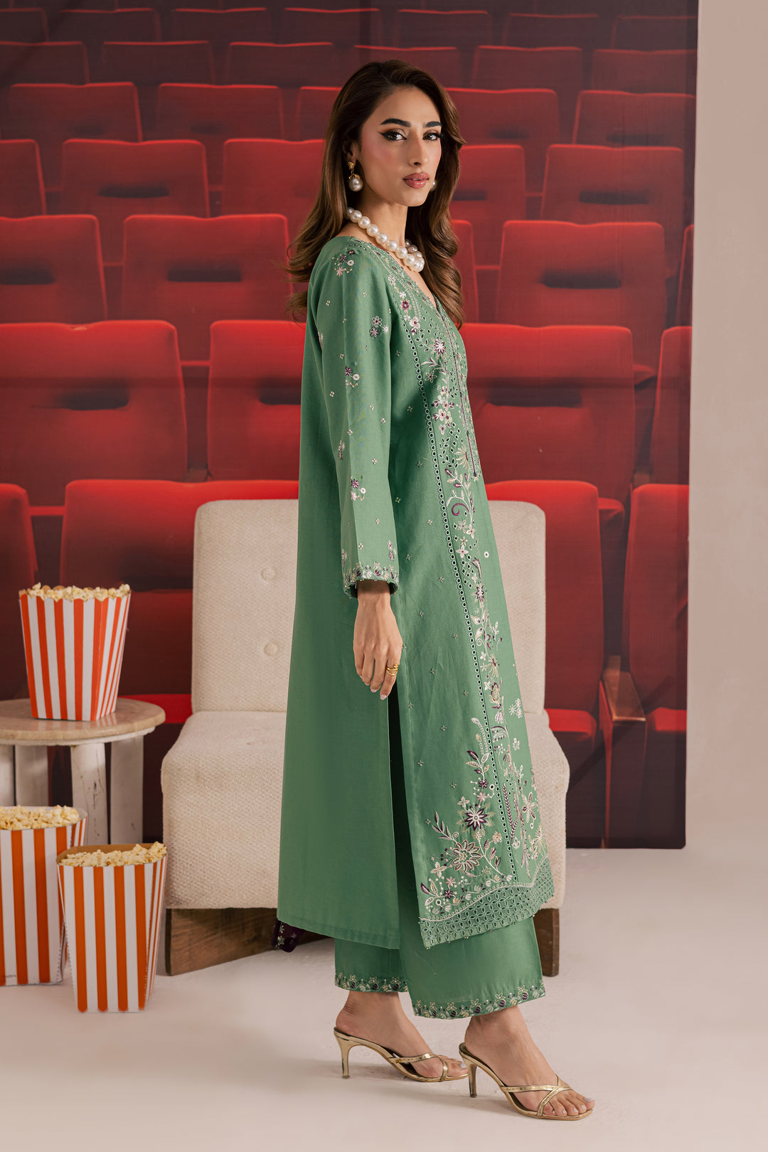  Green Spruce 3Pc - Embroidered Khaddar Dress BATIK WINTER PRET 2025  BATIK   XS / Frosty Spruce / Khaddar-S / Frosty Spruce / Khaddar-M / Frosty Spruce / Khaddar-L / Frosty Spruce / Khaddar-XL / Frosty Spruce / Khaddar
