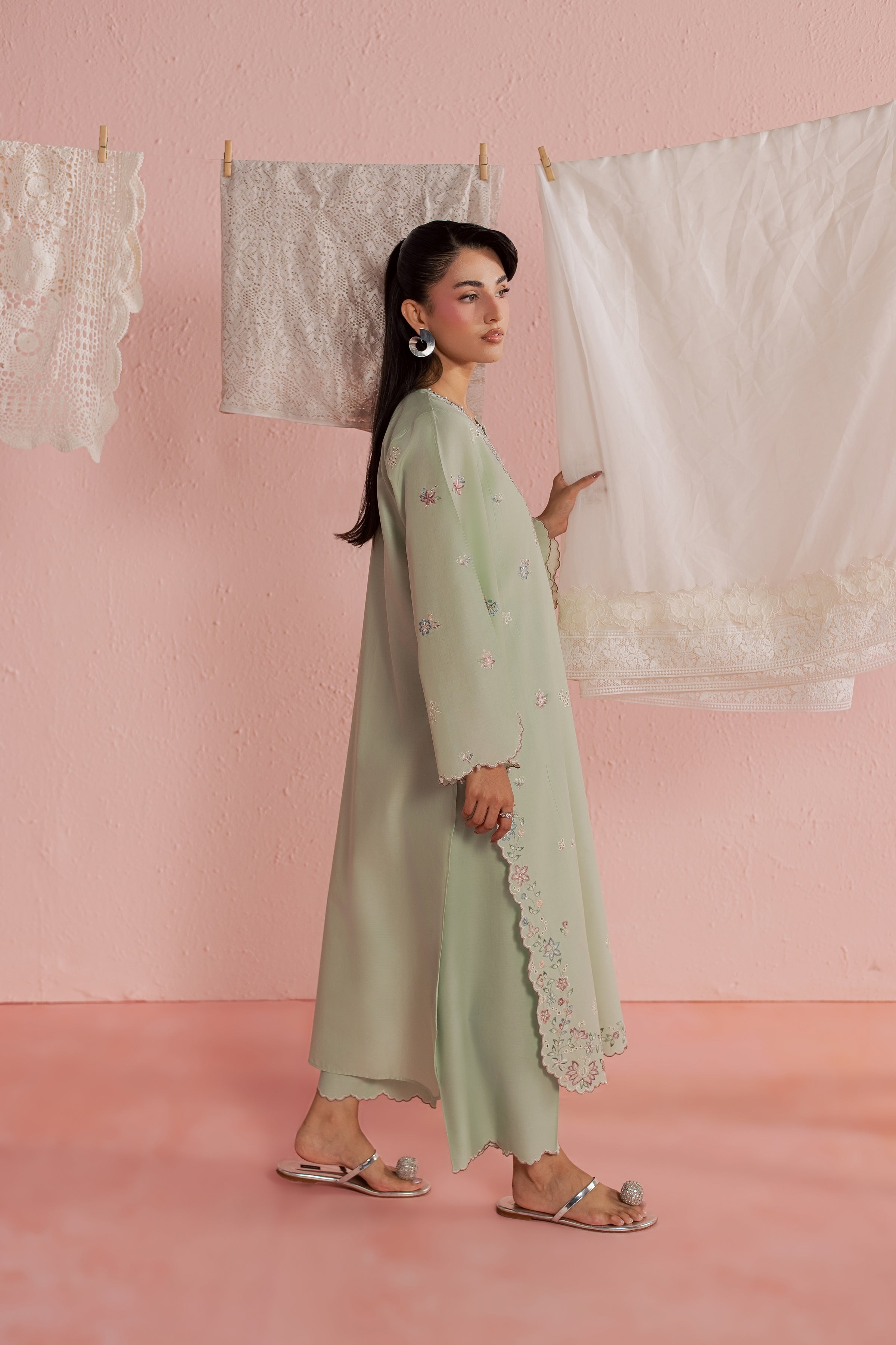  Whisper 2Pc - Embroidered Lawn Dress BATIKSS26  BATIK   XS / Frosty Green / Pima Lawn-S / Frosty Green / Pima Lawn-M / Frosty Green / Pima Lawn-L / Frosty Green / Pima Lawn-XL / Frosty Green / Pima Lawn