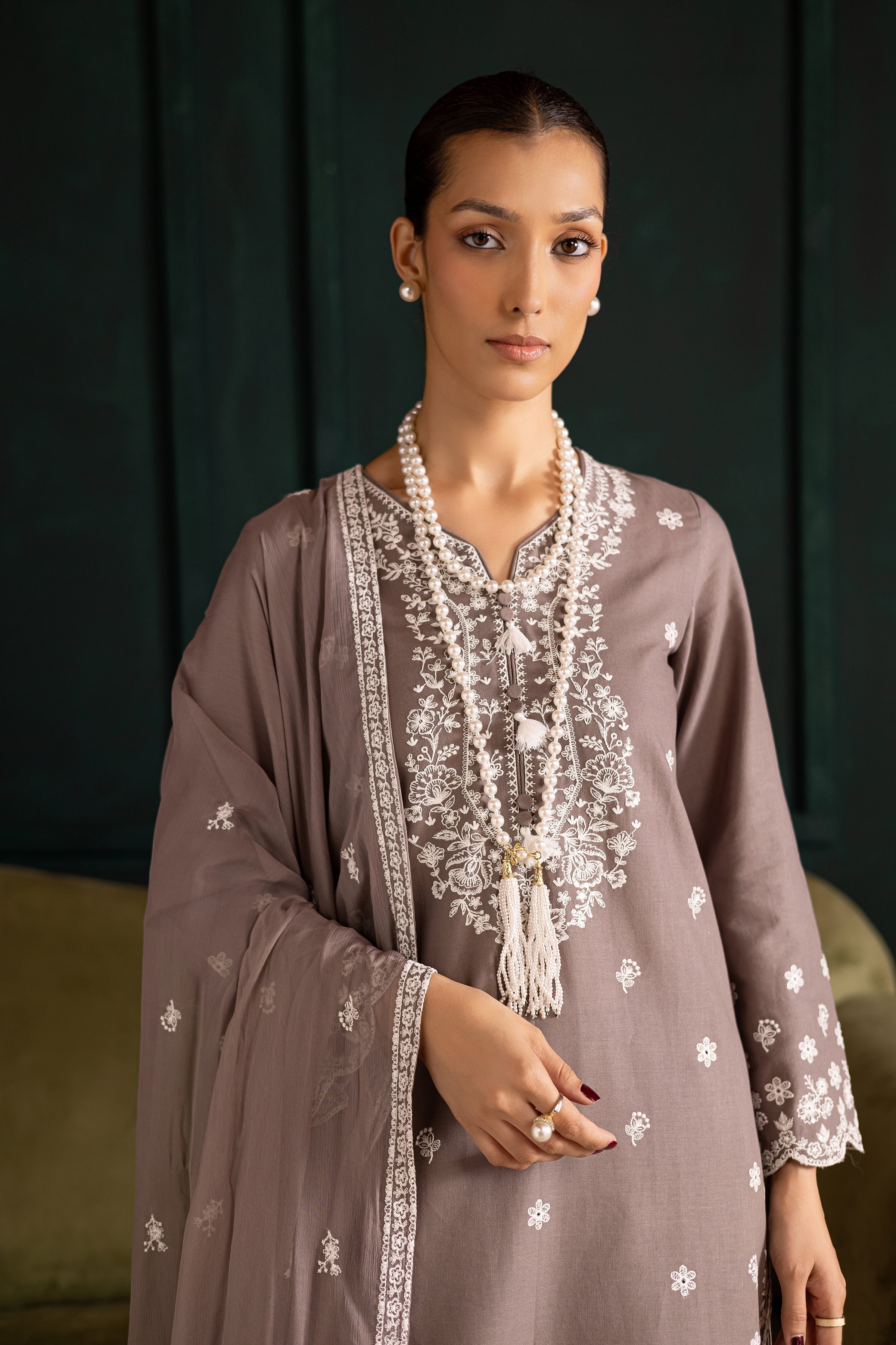  Grey 3Pc - Embroidered Khaddar Dress BATIK WINTER PRET 2025  BATIK   XS / Grey / Khaddar-S / Grey / Khaddar-M / Grey / Khaddar-L / Grey / Khaddar-XL / Grey / Khaddar