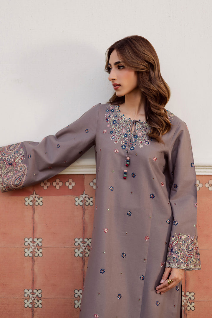  Grey Riha 2Pc - Embroidered Khaddar Dress BATIK WINTER PRET 2025  BATIK   XS / Grey / Khaddar-S / Grey / Khaddar-M / Grey / Khaddar-L / Grey / Khaddar-XL / Grey / Khaddar