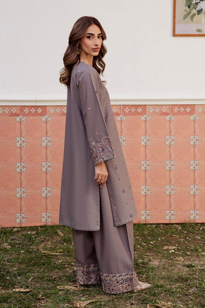  Grey Riha 2Pc - Embroidered Khaddar Dress BATIK WINTER PRET 2025  BATIK   XS / Grey / Khaddar-S / Grey / Khaddar-M / Grey / Khaddar-L / Grey / Khaddar-XL / Grey / Khaddar