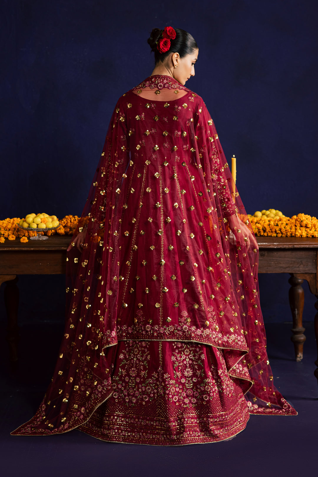  Gulluno 3Pc- Wedding Formal Dress BATIKSTUDIO2025  BATIK   S / Red / Raw Silk-M / Red / Raw Silk-L / Red / Raw Silk