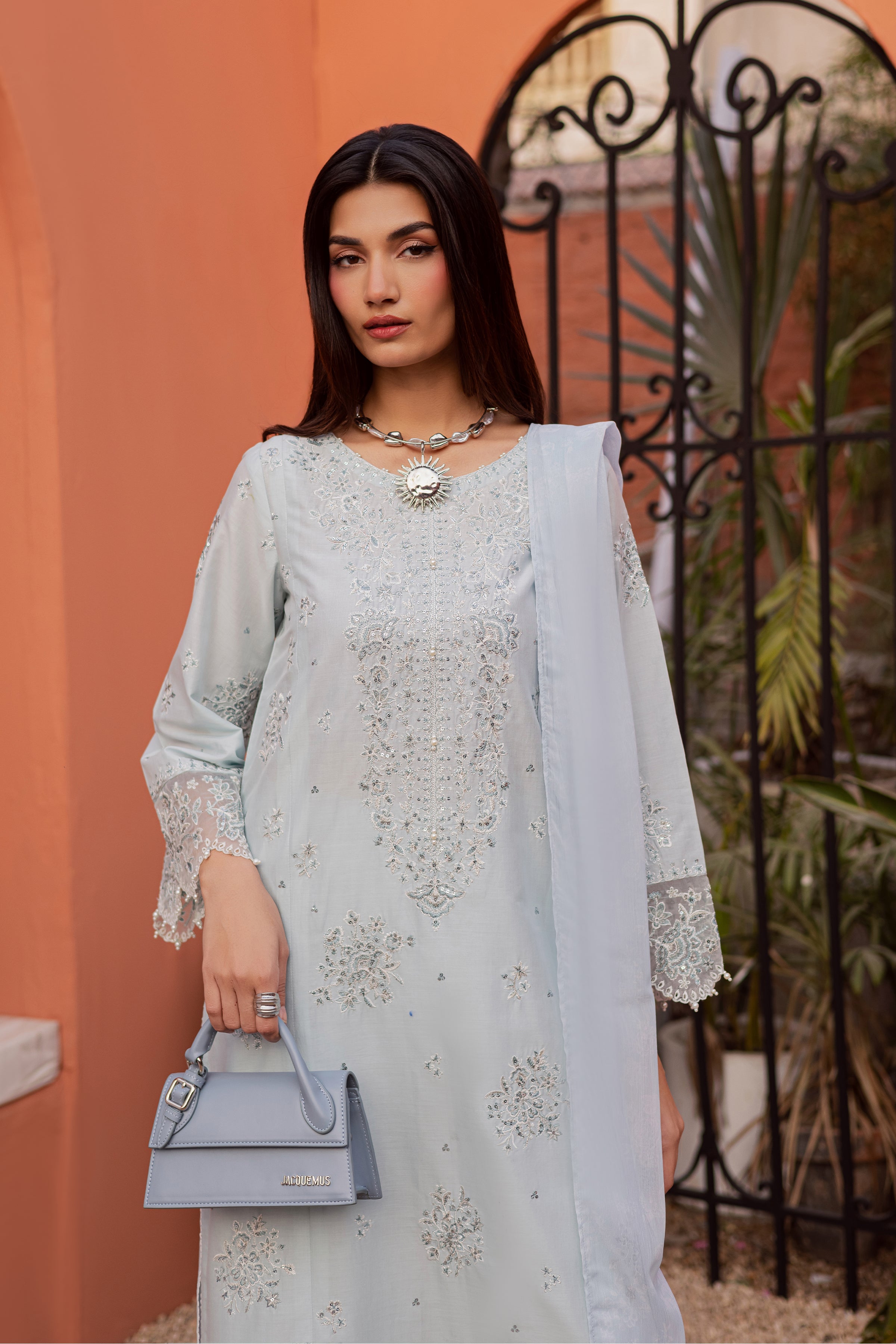 Gulsym 3Pc - Festive Embroidered Lawn BATIKEID2026  BATIK   XS / Blue Glow / Pima Lawn-S / Blue Glow / Pima Lawn-M / Blue Glow / Pima Lawn-L / Blue Glow / Pima Lawn-XL / Blue Glow / Pima Lawn