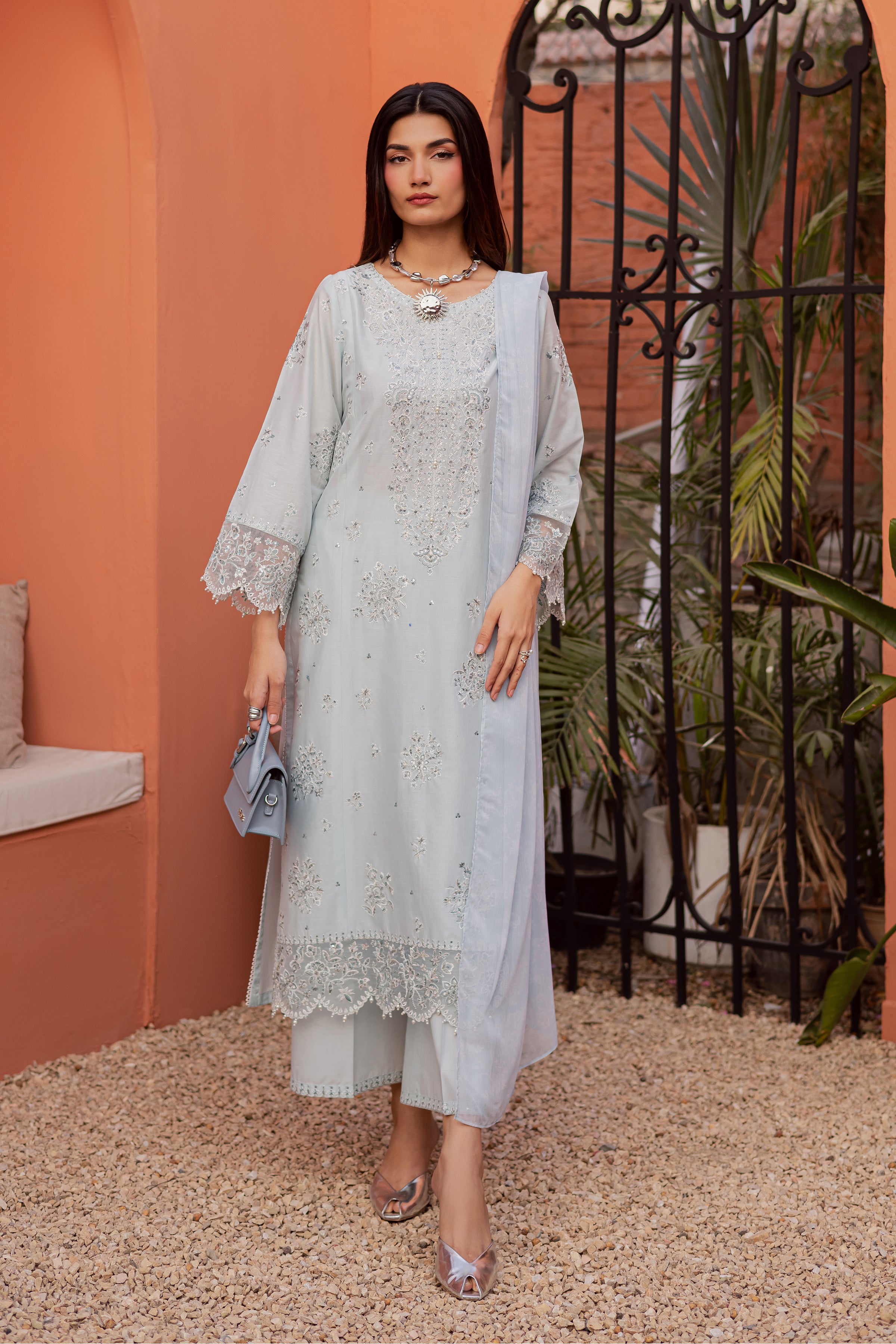  Gulsym 3Pc - Festive Embroidered Lawn BATIKEID2026  BATIK   XS / Blue Glow / Pima Lawn-S / Blue Glow / Pima Lawn-M / Blue Glow / Pima Lawn-L / Blue Glow / Pima Lawn-XL / Blue Glow / Pima Lawn