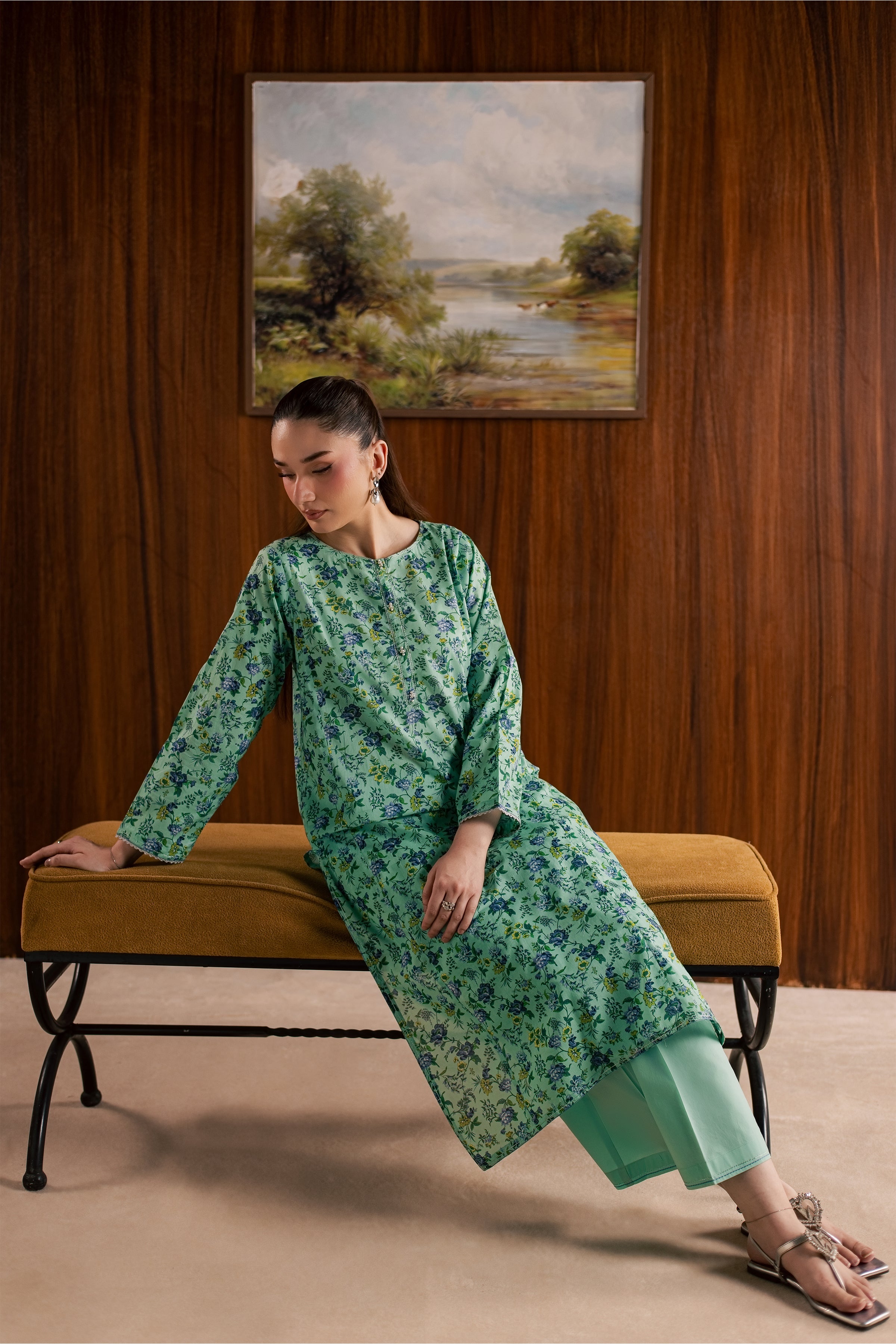  Hanna 2Pc - Printed Lawn Dress BATIKSS26  BATIK   XS / Blue / Lawn-S / Blue / Lawn-M / Blue / Lawn-L / Blue / Lawn-XL / Blue / Lawn