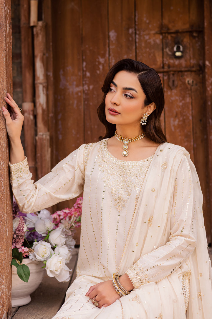  Hans 3Pc - Festive Embroidered Lawn BATIKEID2026  BATIK   XS / White Swan / Pima Lawn-S / White Swan / Pima Lawn-M / White Swan / Pima Lawn-L / White Swan / Pima Lawn-XL / White Swan / Pima Lawn