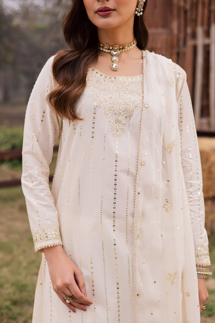  Hans 3Pc - Festive Embroidered Lawn BATIKEID2026  BATIK   XS / White Swan / Pima Lawn-S / White Swan / Pima Lawn-M / White Swan / Pima Lawn-L / White Swan / Pima Lawn-XL / White Swan / Pima Lawn