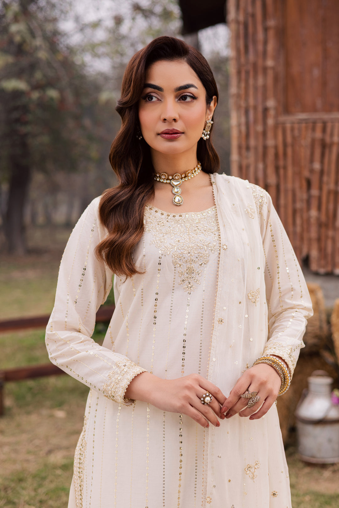  Hans 3Pc - Festive Embroidered Lawn BATIKEID2026  BATIK   XS / White Swan / Pima Lawn-S / White Swan / Pima Lawn-M / White Swan / Pima Lawn-L / White Swan / Pima Lawn-XL / White Swan / Pima Lawn