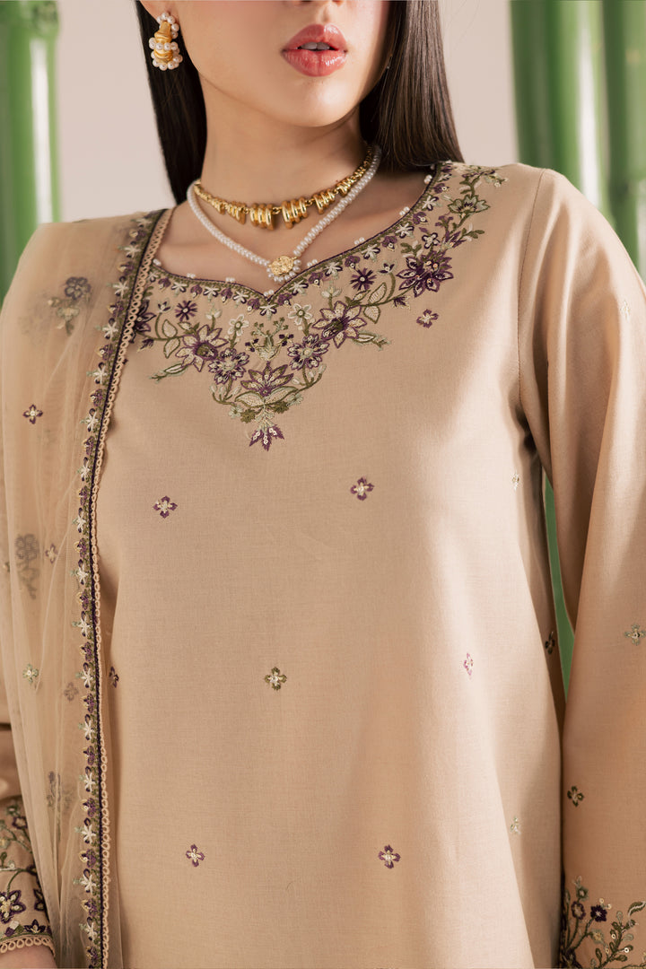  Hastings 3Pc - Embroidered Khaddar Dress BATIK WINTER PRET 2025  BATIK   XS / Beige / Khaddar-S / Beige / Khaddar-M / Beige / Khaddar-L / Beige / Khaddar-XL / Beige / Khaddar