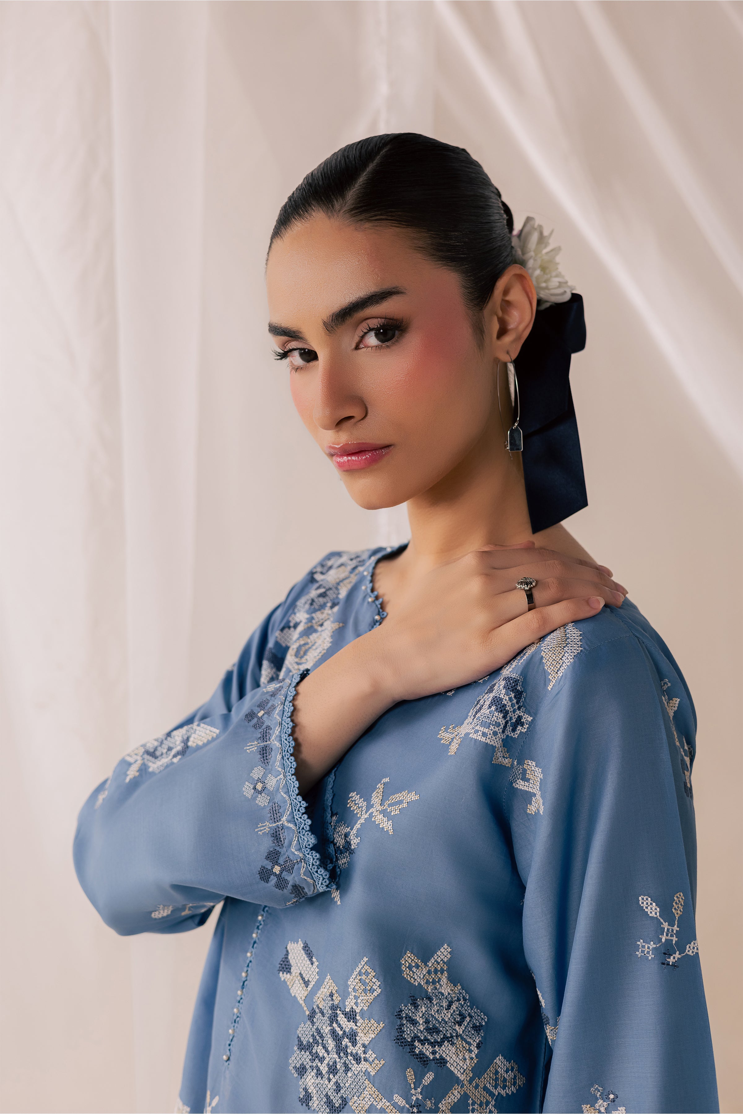 Havier 2Pc - Luxury Embroidered Lawn BATIKSS26  BATIK   XS / Quite Harbor / Pima Lawn