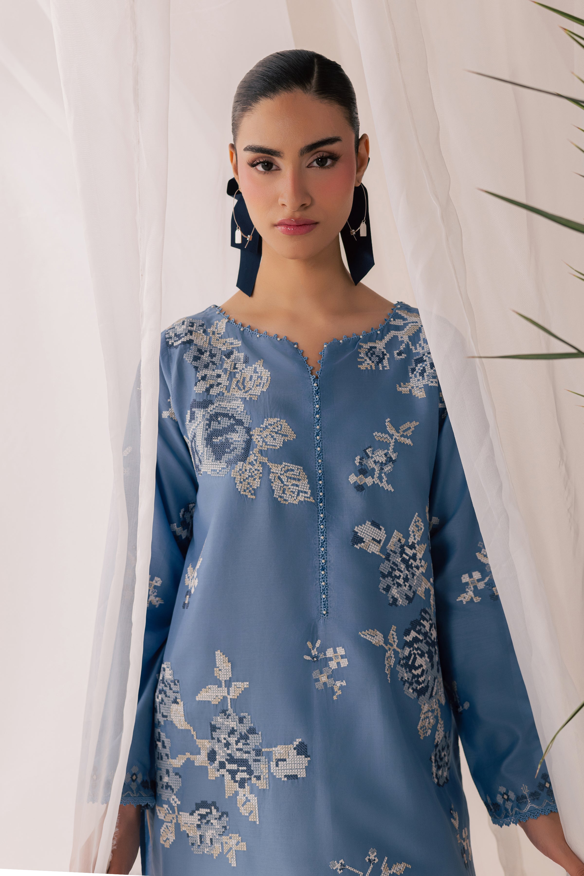 Havier 2Pc - Luxury Embroidered Lawn BATIKSS26  BATIK   XS / Quite Harbor / Pima Lawn