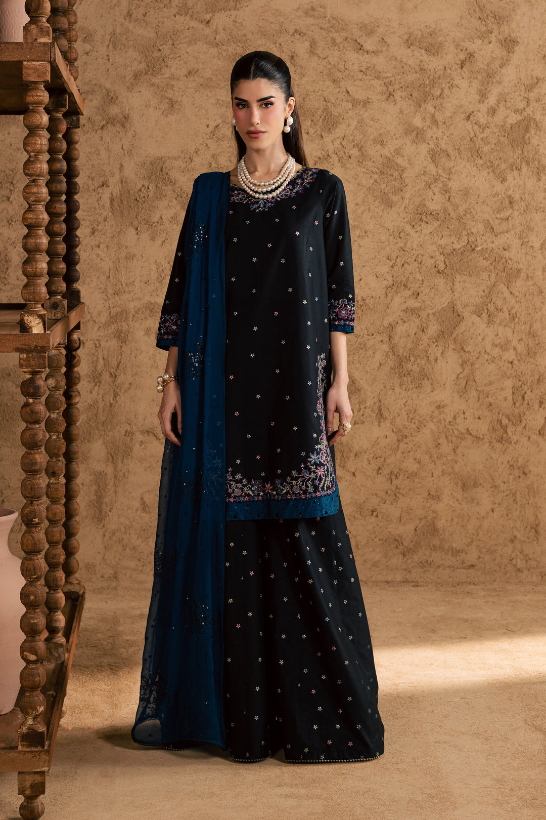  Hayaam 3Pc - Festive Eid Pret BATIKEID2026  BATIK   XS / Black / Giza-S / Black / Giza-M / Black / Giza-L / Black / Giza-XL / Black / Giza