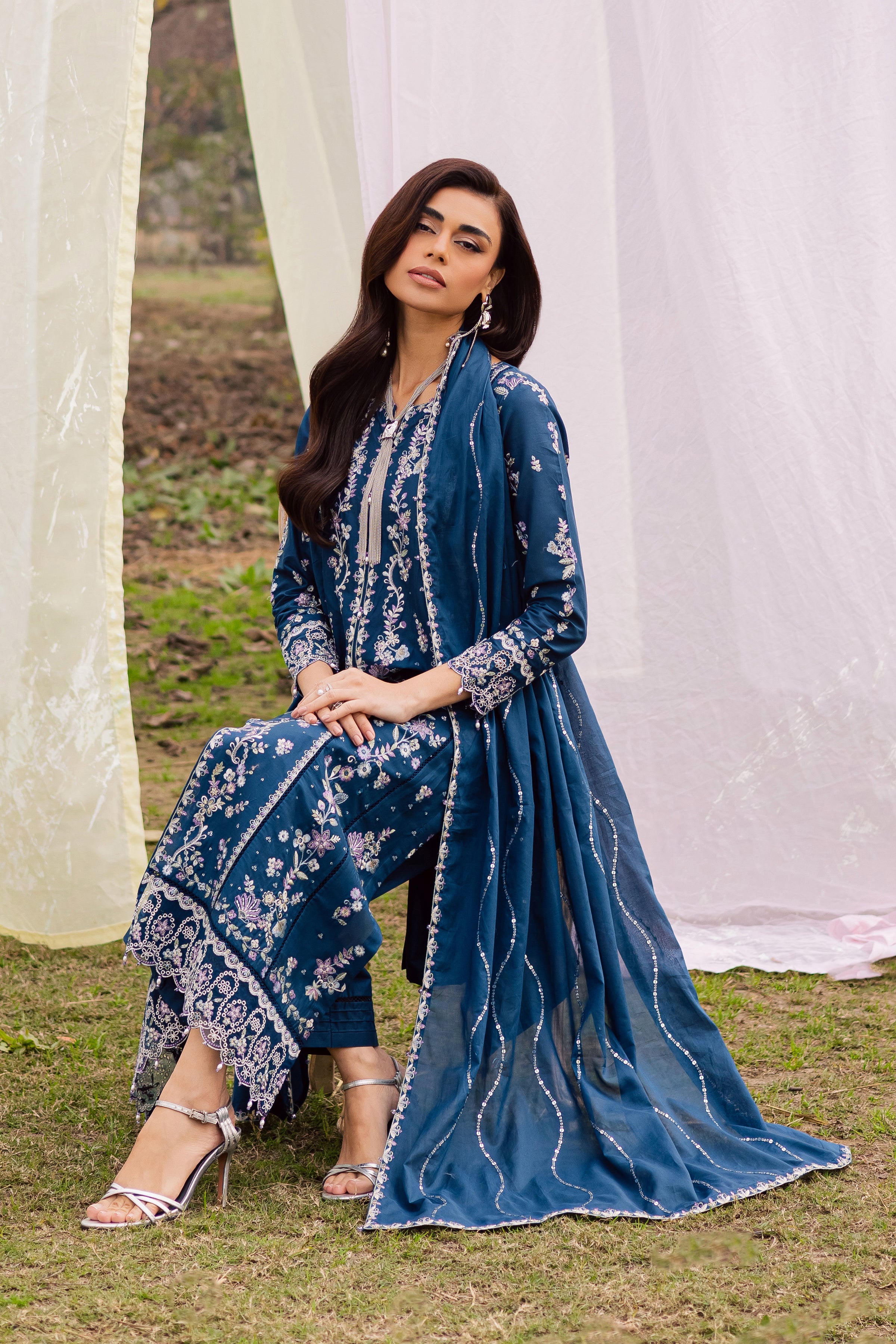  Hazy 3Pc - Festive Embroidered Lawn BATIKEID2026  BATIK   XS / Space Blue / Pima Lawn-S / Space Blue / Pima Lawn-M / Space Blue / Pima Lawn-L / Space Blue / Pima Lawn-XL / Space Blue / Pima Lawn