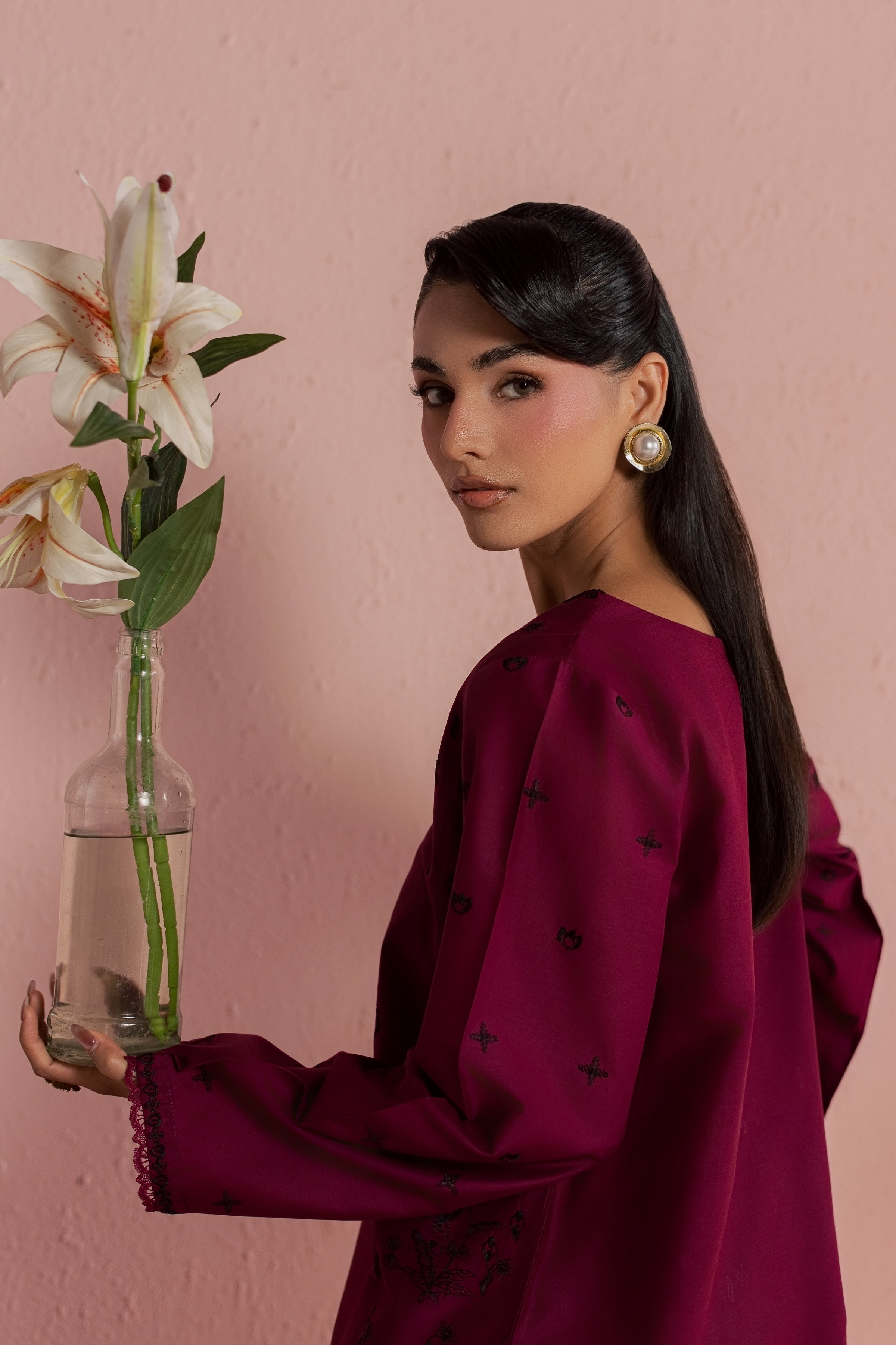  Helia 2Pc - Embroidered Lawn Dress BATIKSS26  BATIK   XS / Old Mauve / Pima Lawn-S / Old Mauve / Pima Lawn-M / Old Mauve / Pima Lawn-L / Old Mauve / Pima Lawn-XL / Old Mauve / Pima Lawn