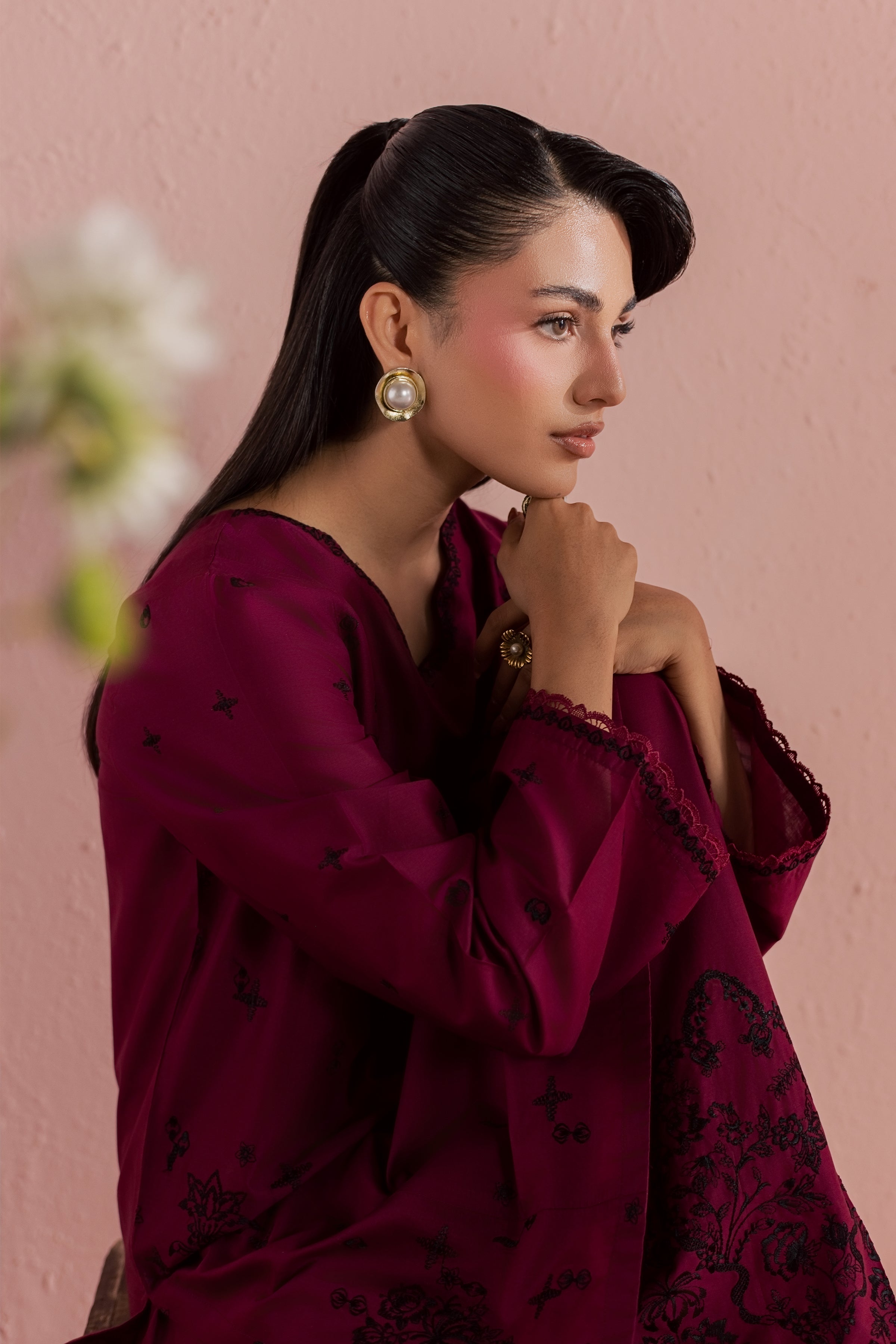  Helia 2Pc - Embroidered Lawn Dress BATIKSS26  BATIK   XS / Old Mauve / Pima Lawn-S / Old Mauve / Pima Lawn-M / Old Mauve / Pima Lawn-L / Old Mauve / Pima Lawn-XL / Old Mauve / Pima Lawn