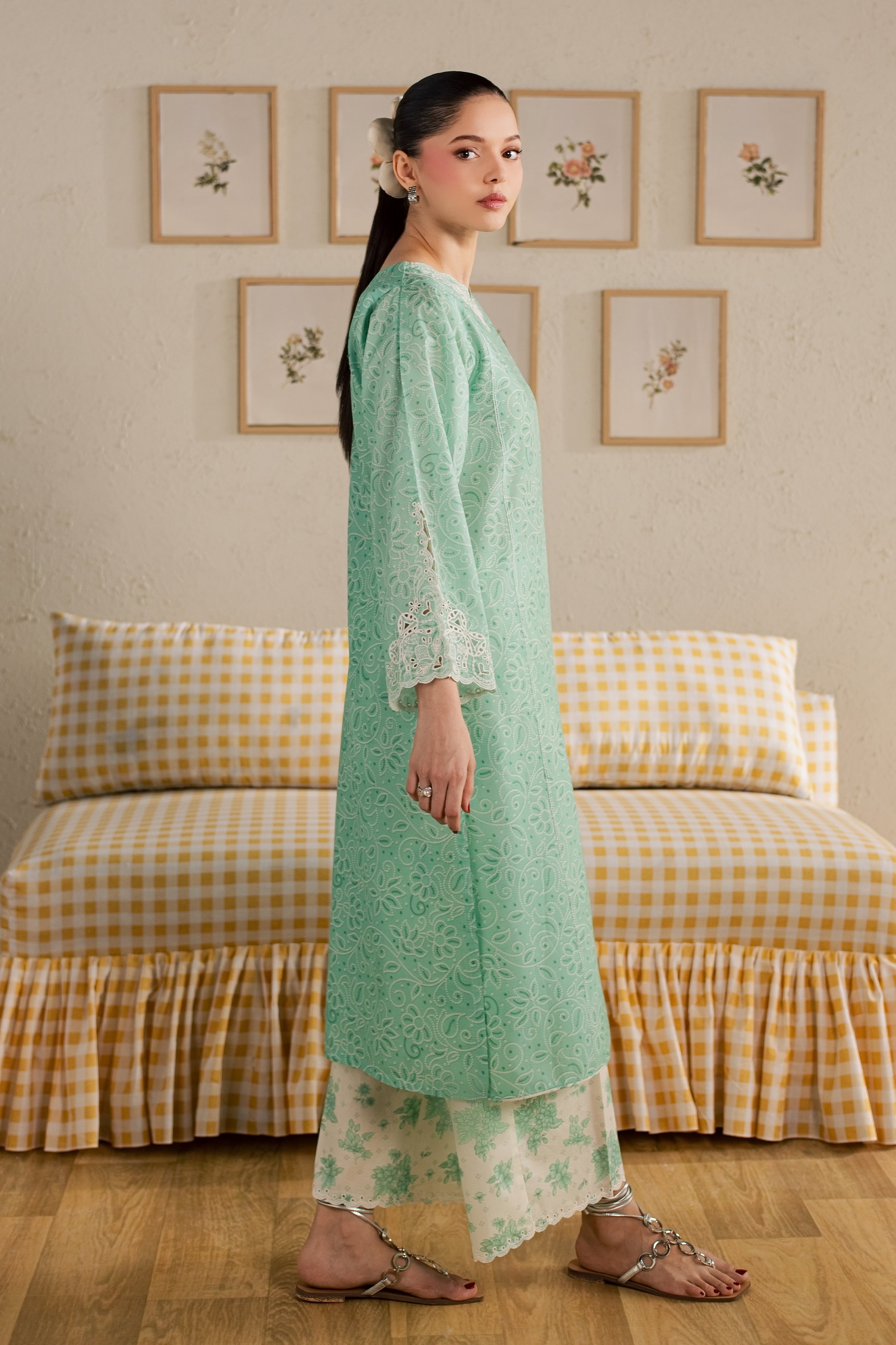  Helia 2Pc - Printed Lawn Dress BATIKSS26  BATIK   XS / Sea Green / Lawn-S / Sea Green / Lawn-M / Sea Green / Lawn-L / Sea Green / Lawn-XL / Sea Green / Lawn