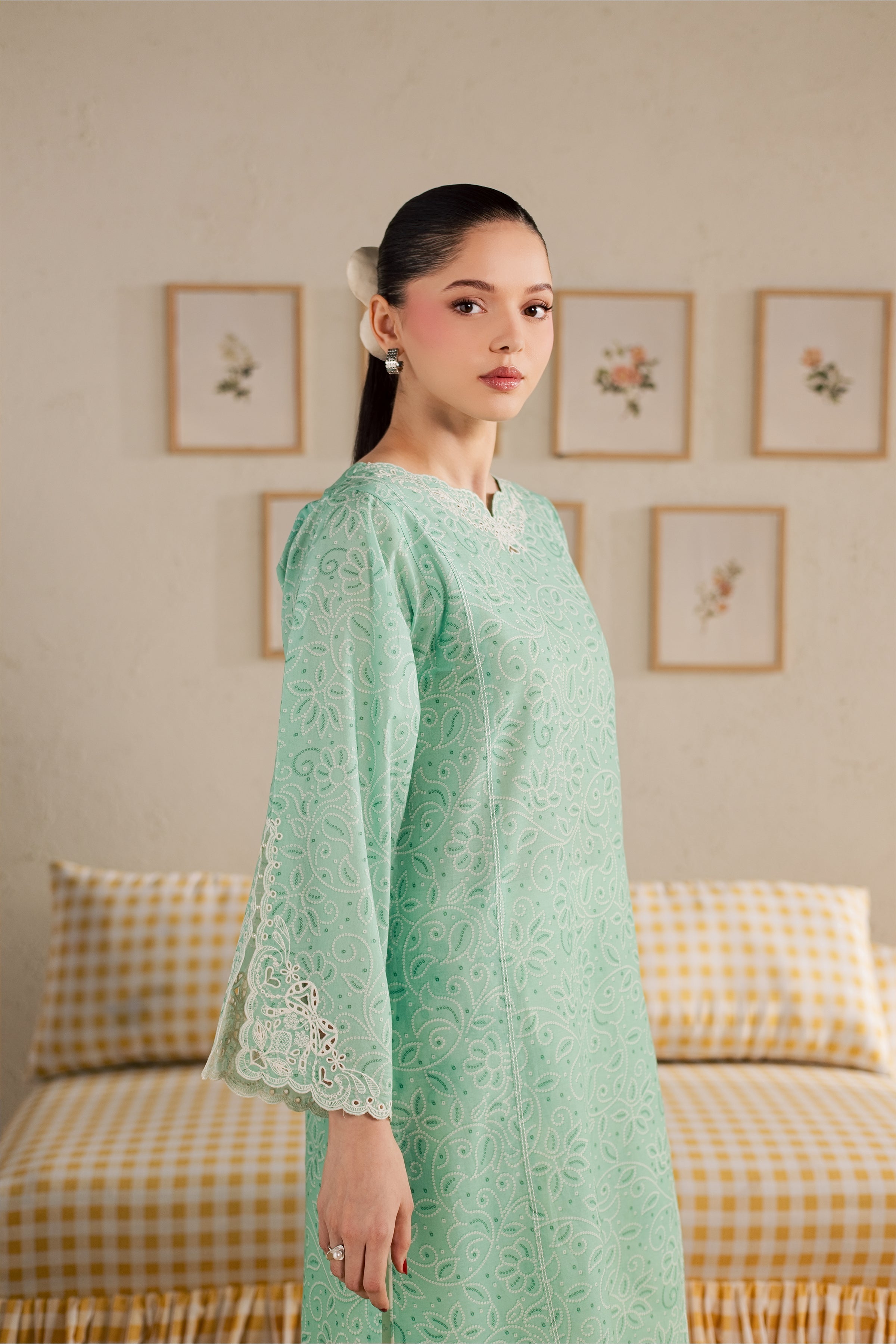  Helia 2Pc - Printed Lawn Dress BATIKSS26  BATIK   XS / Sea Green / Lawn-S / Sea Green / Lawn-M / Sea Green / Lawn-L / Sea Green / Lawn-XL / Sea Green / Lawn
