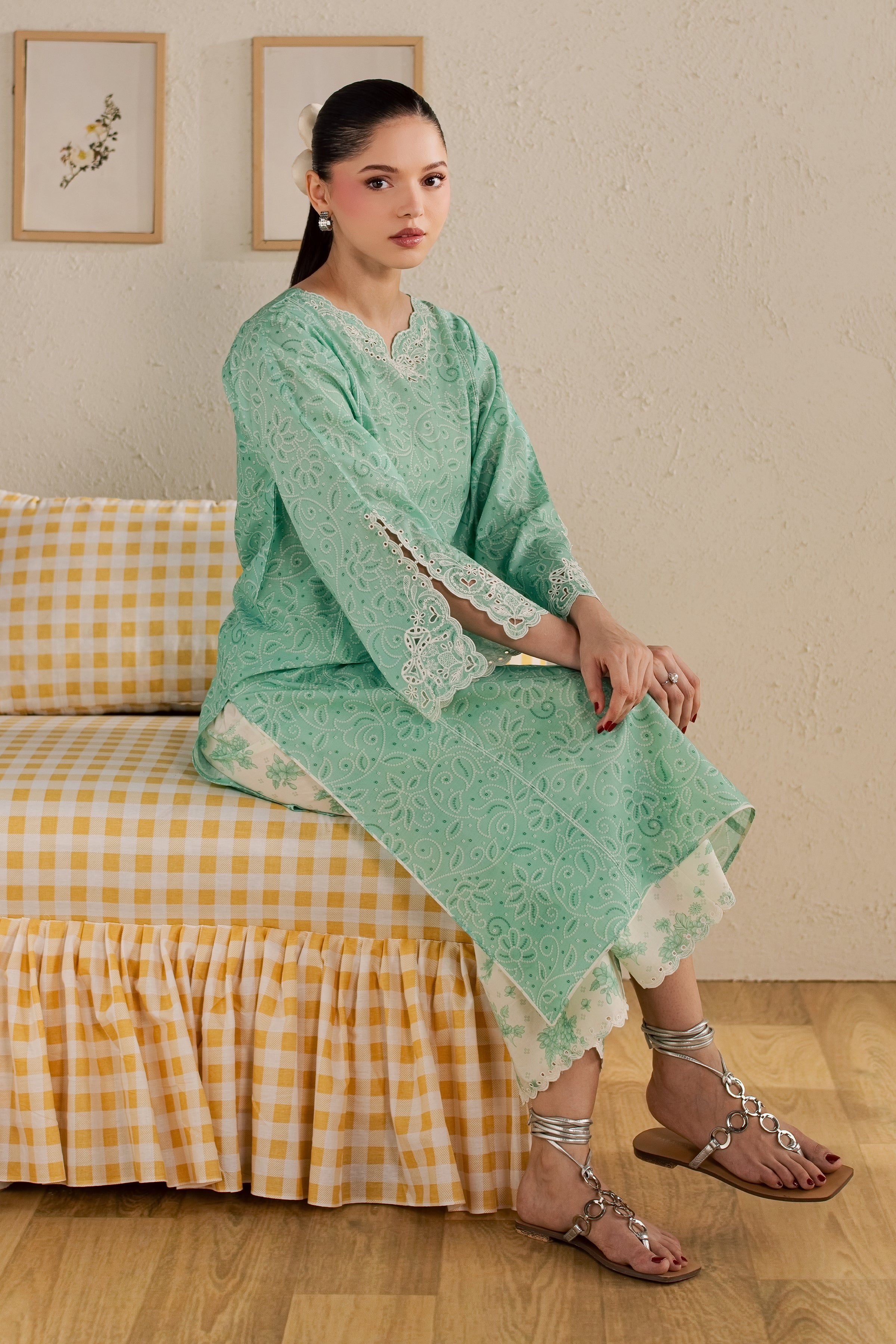  Helia 2Pc - Printed Lawn Dress BATIKSS26  BATIK   XS / Sea Green / Lawn-S / Sea Green / Lawn-M / Sea Green / Lawn-L / Sea Green / Lawn-XL / Sea Green / Lawn
