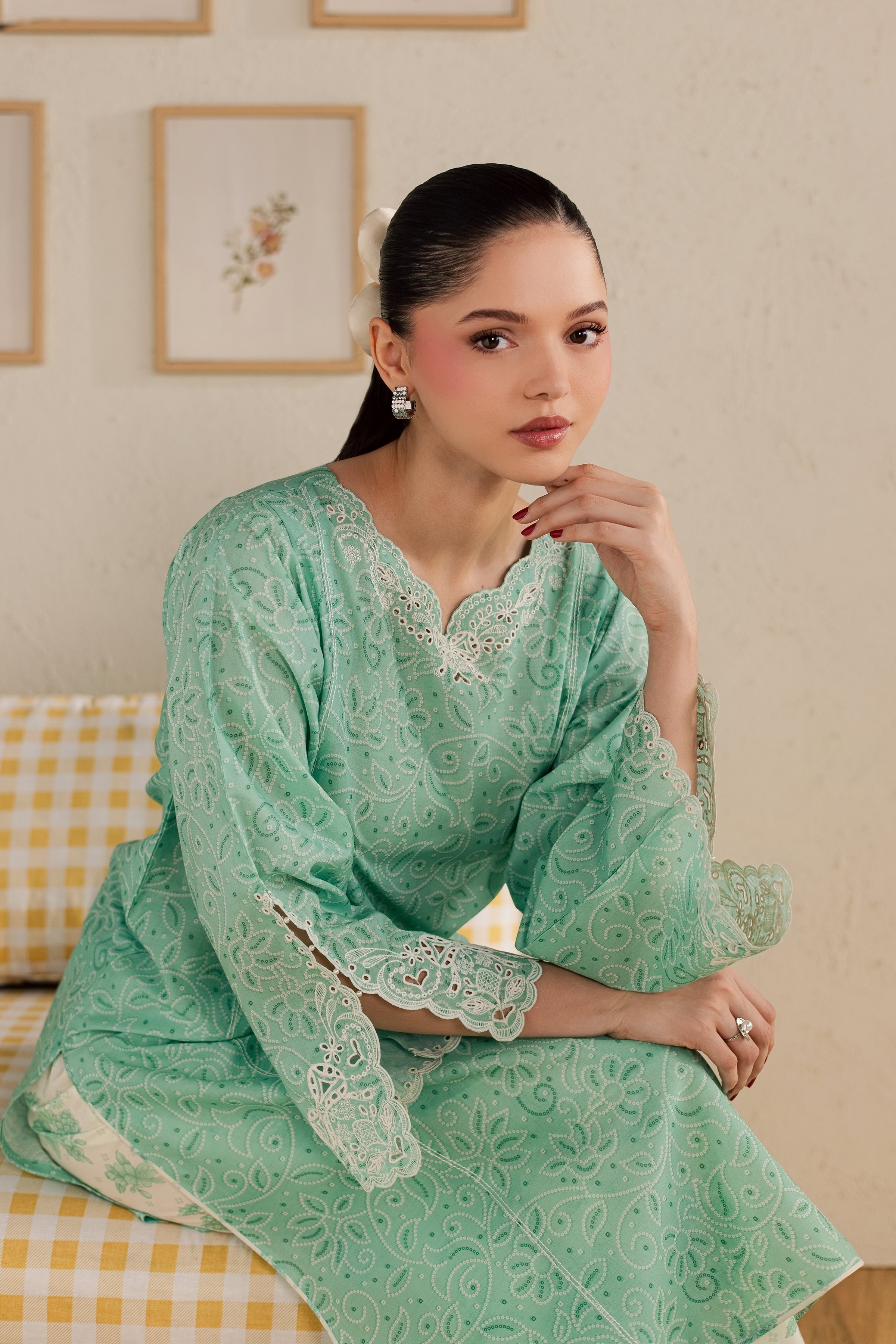  Helia 2Pc - Printed Lawn Dress BATIKSS26  BATIK   XS / Sea Green / Lawn-S / Sea Green / Lawn-M / Sea Green / Lawn-L / Sea Green / Lawn-XL / Sea Green / Lawn