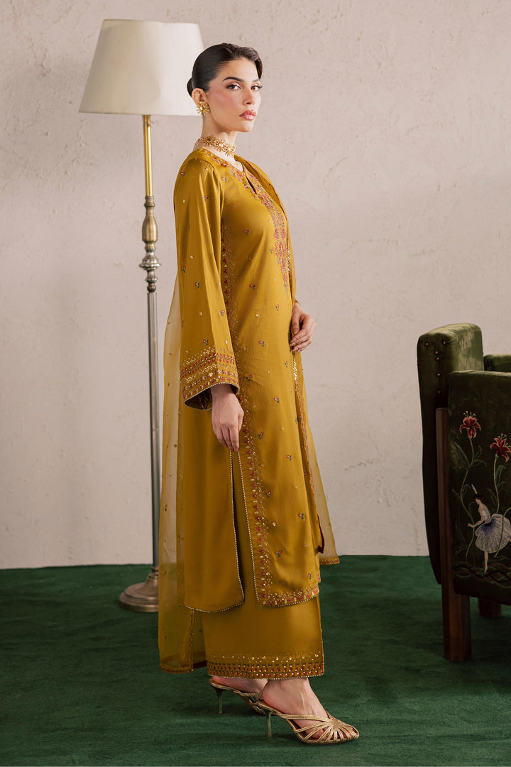  Hera 3Pc - Festive Luxury Formal BATIKEID2026  BATIK   S / Mehndi Green / Georgette-M / Mehndi Green / Georgette-L / Mehndi Green / Georgette