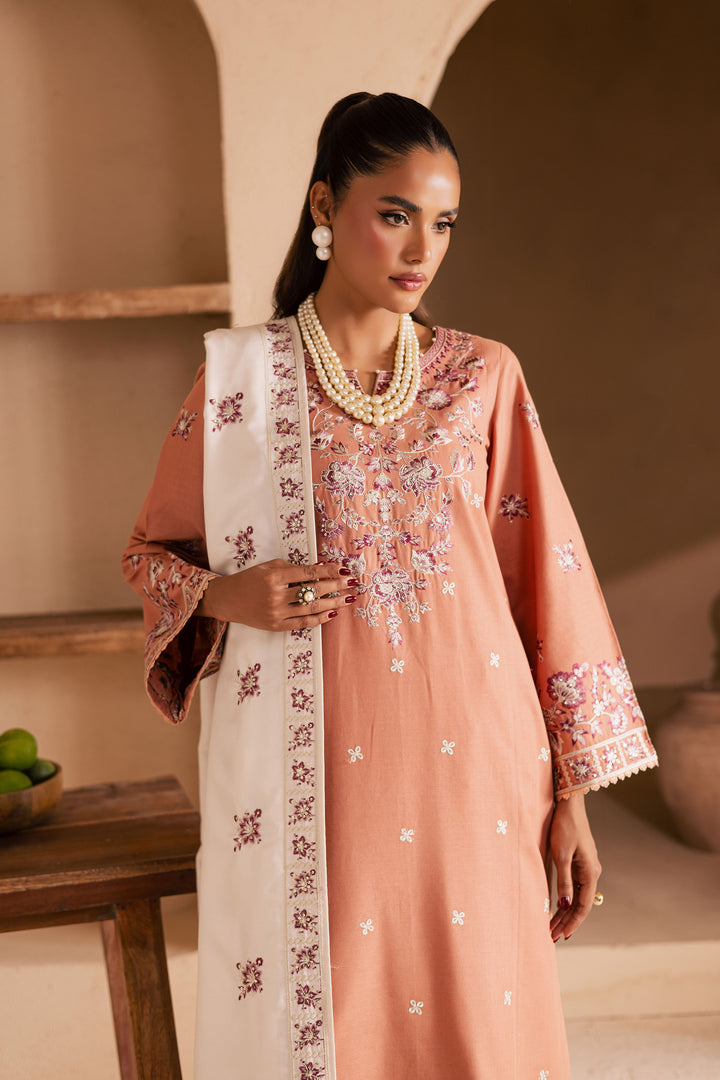  Hunter 3Pc - Embroidered Khaddar Dress BATIK WINTER PRET 2025  BATIK   XS / Coral Peach / Khaddar-S / Coral Peach / Khaddar-M / Coral Peach / Khaddar-L / Coral Peach / Khaddar-XL / Coral Peach / Khaddar