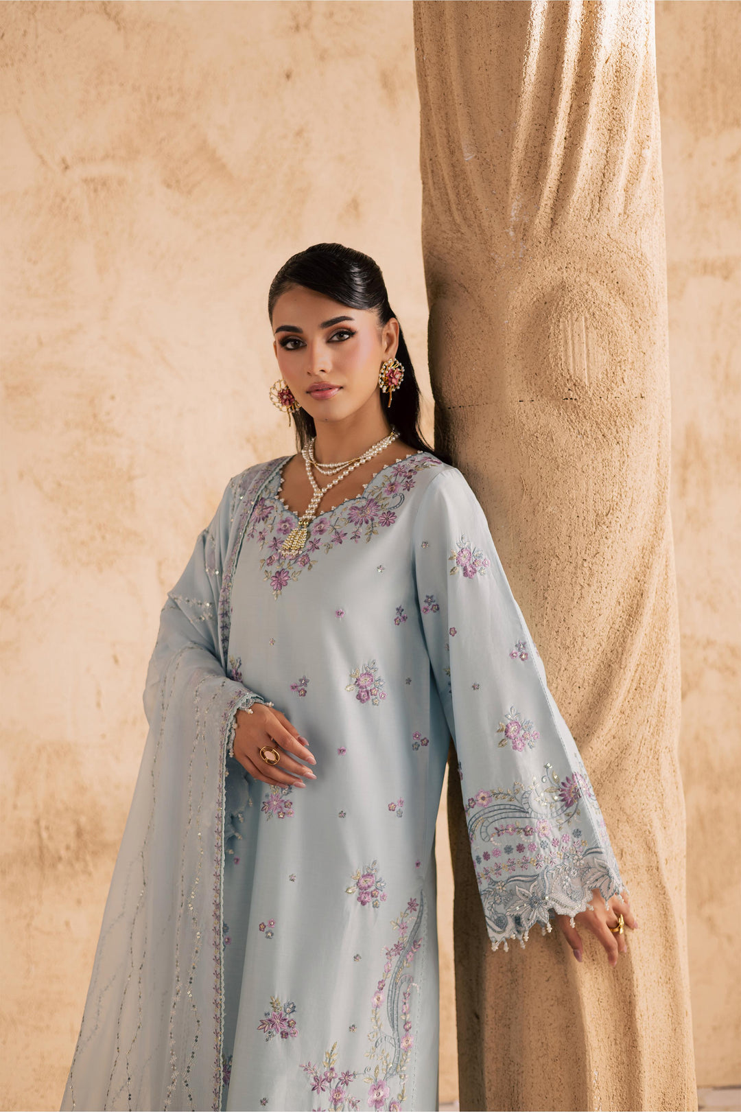  Ice 3Pc - Embroidered Festive Pret BATIKSS26  BATIK   XS / Baby Blue / Giza-S / Baby Blue / Giza-M / Baby Blue / Giza-L / Baby Blue / Giza-XL / Baby Blue / Giza