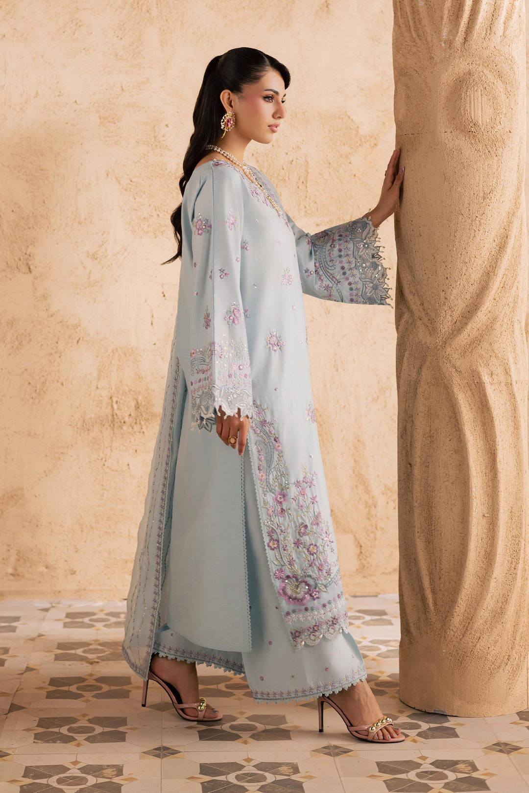  Ice 3Pc - Embroidered Festive Pret BATIKSS26  BATIK   XS / Baby Blue / Giza-S / Baby Blue / Giza-M / Baby Blue / Giza-L / Baby Blue / Giza-XL / Baby Blue / Giza