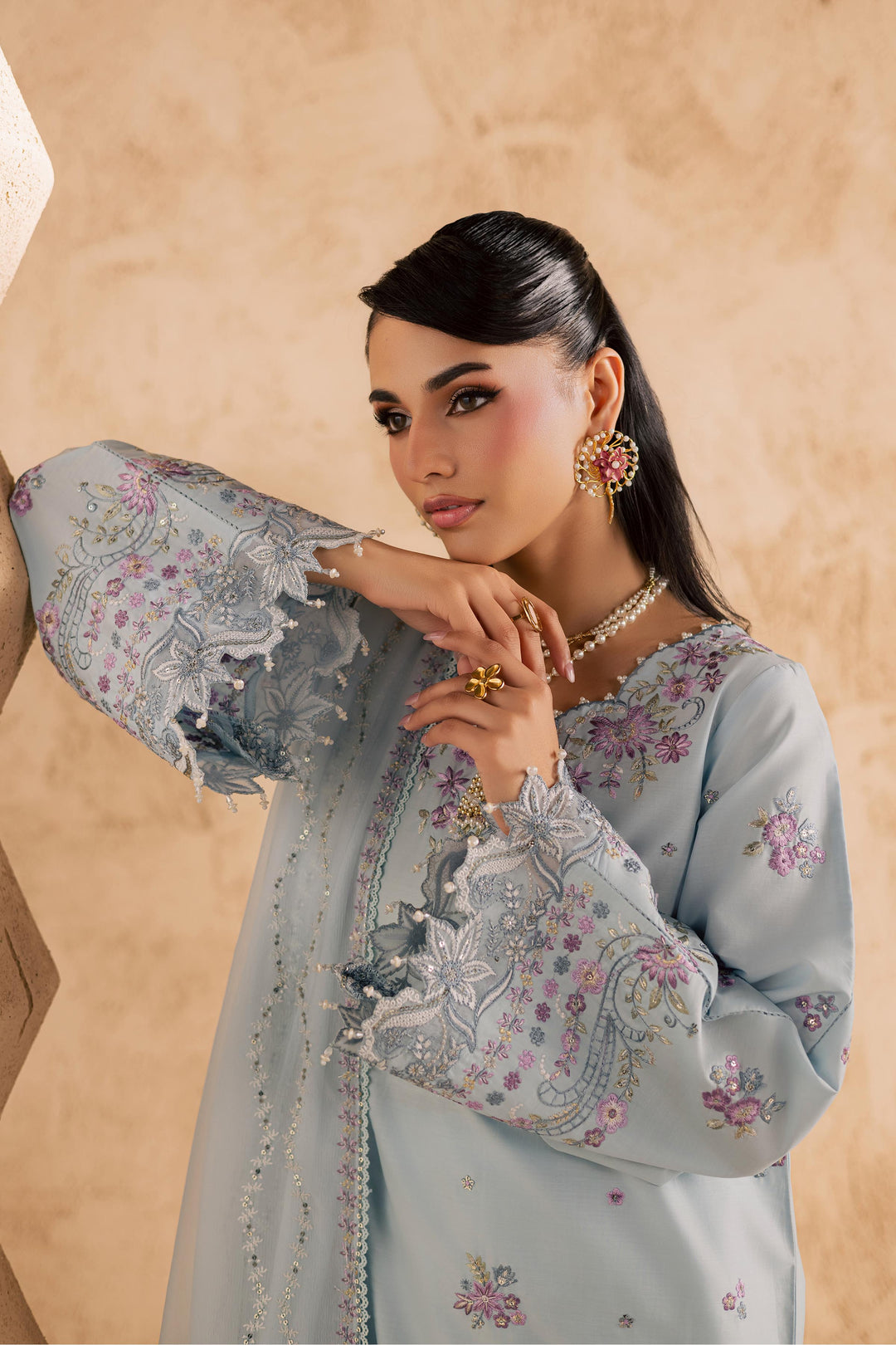  Ice 3Pc - Embroidered Festive Pret BATIKSS26  BATIK   XS / Baby Blue / Giza-S / Baby Blue / Giza-M / Baby Blue / Giza-L / Baby Blue / Giza-XL / Baby Blue / Giza