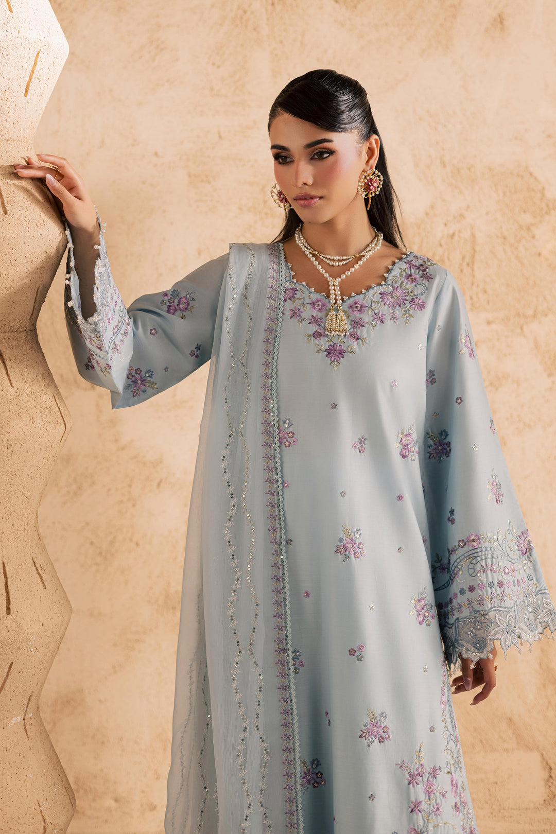  Ice 3Pc - Embroidered Festive Pret BATIKSS26  BATIK   XS / Baby Blue / Giza-S / Baby Blue / Giza-M / Baby Blue / Giza-L / Baby Blue / Giza-XL / Baby Blue / Giza